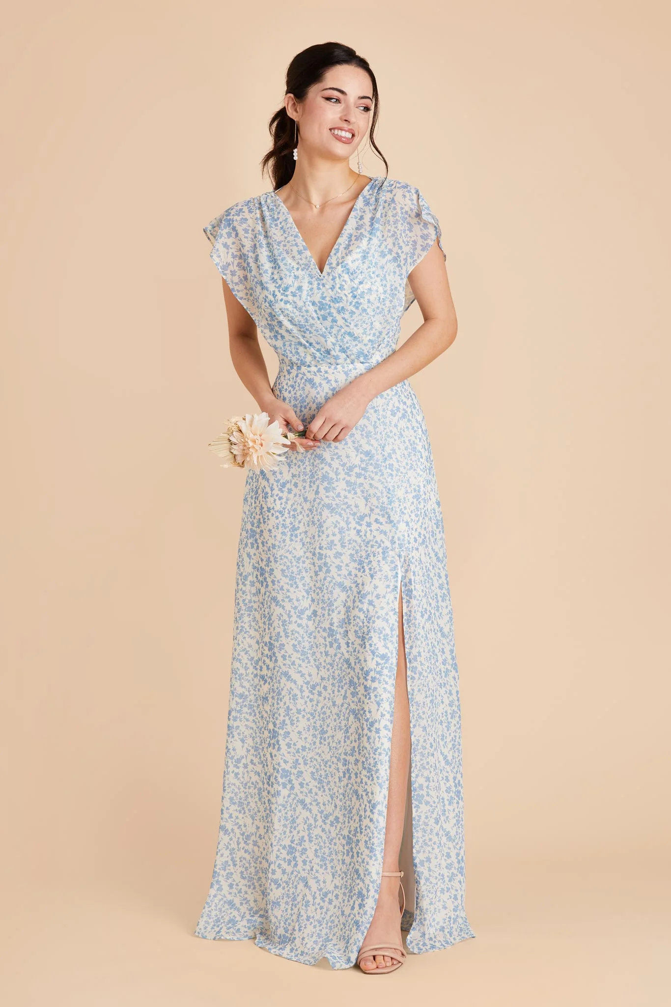 Violet Chiffon Dress - Blue Dreamy Ditsy - Image 4