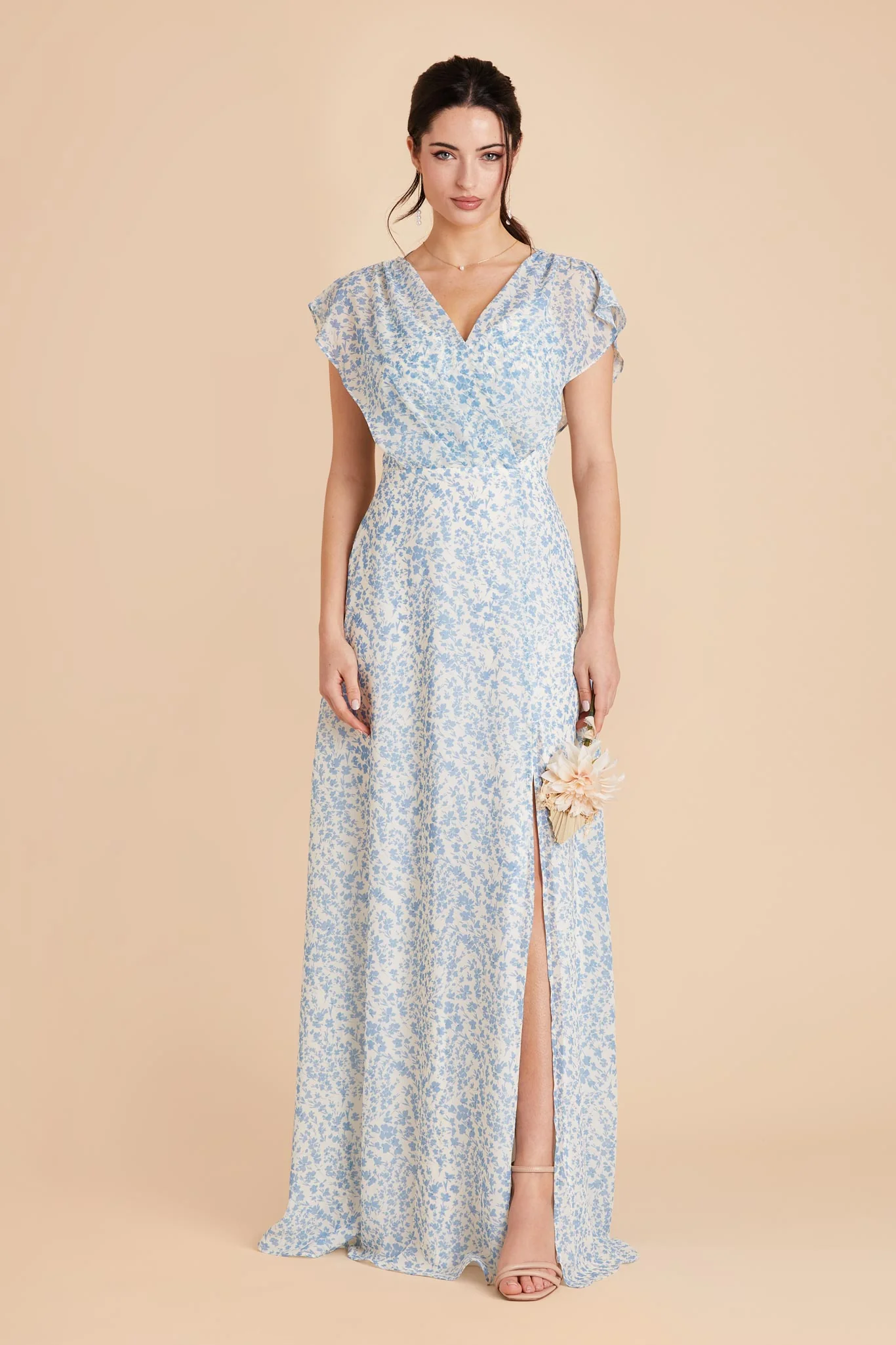Violet Chiffon Dress - Blue Dreamy Ditsy - Image 5