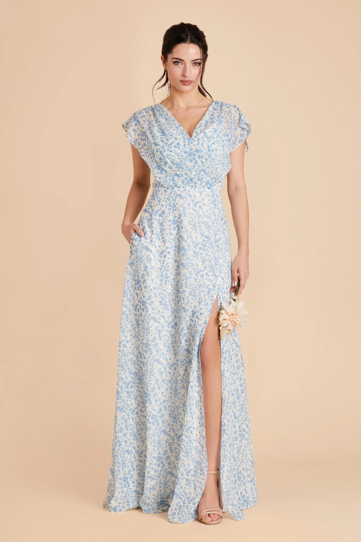 Violet Chiffon Dress - Blue Dreamy Ditsy - Image 6