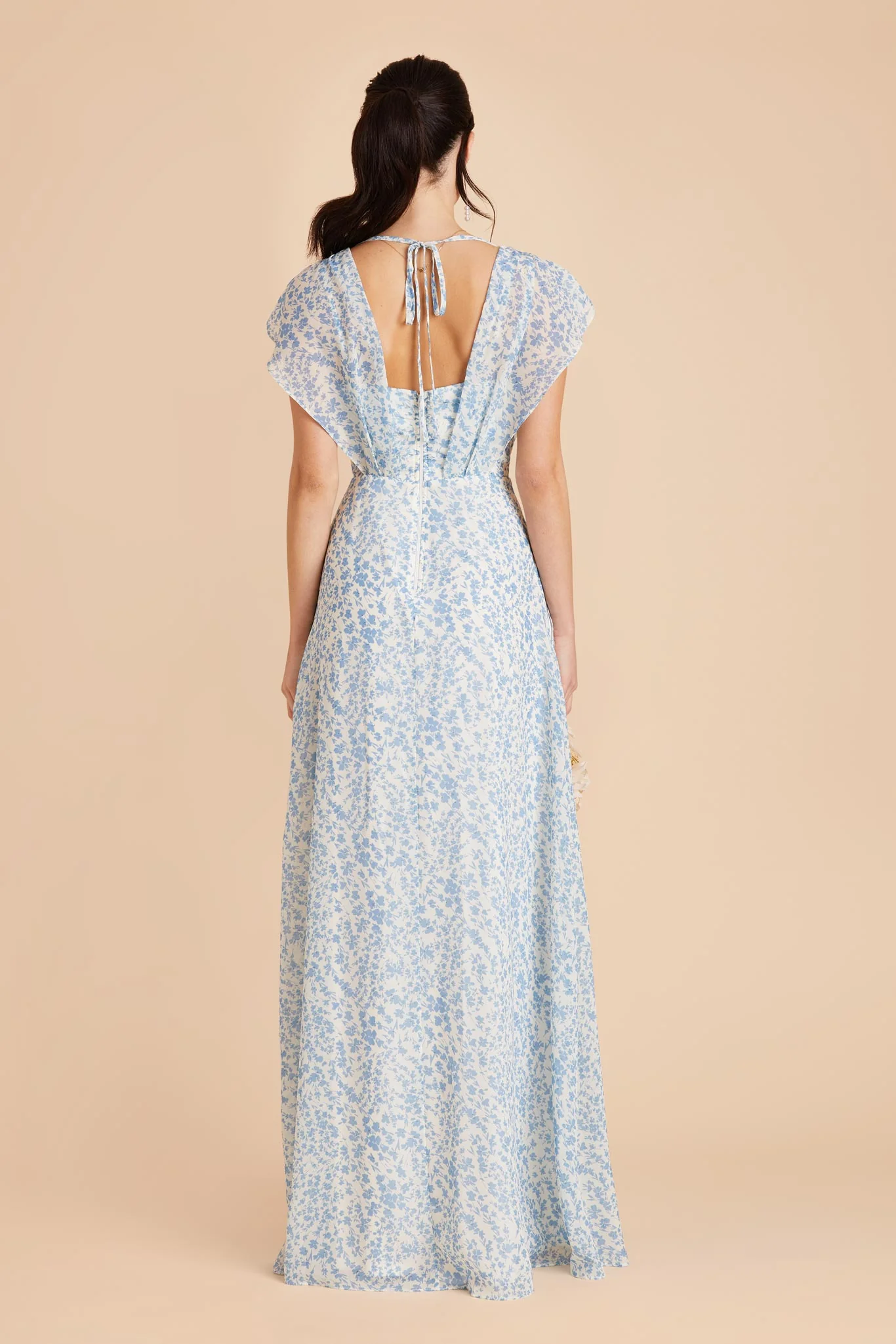 Violet Chiffon Dress - Blue Dreamy Ditsy - Image 8