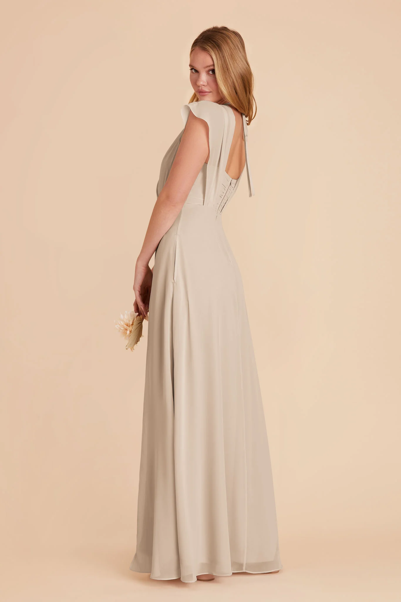 Violet Chiffon Dress - Classic Champagne - Image 10