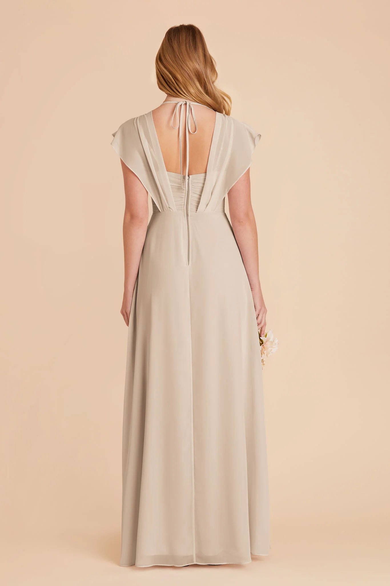Violet Chiffon Dress - Classic Champagne - Image 12