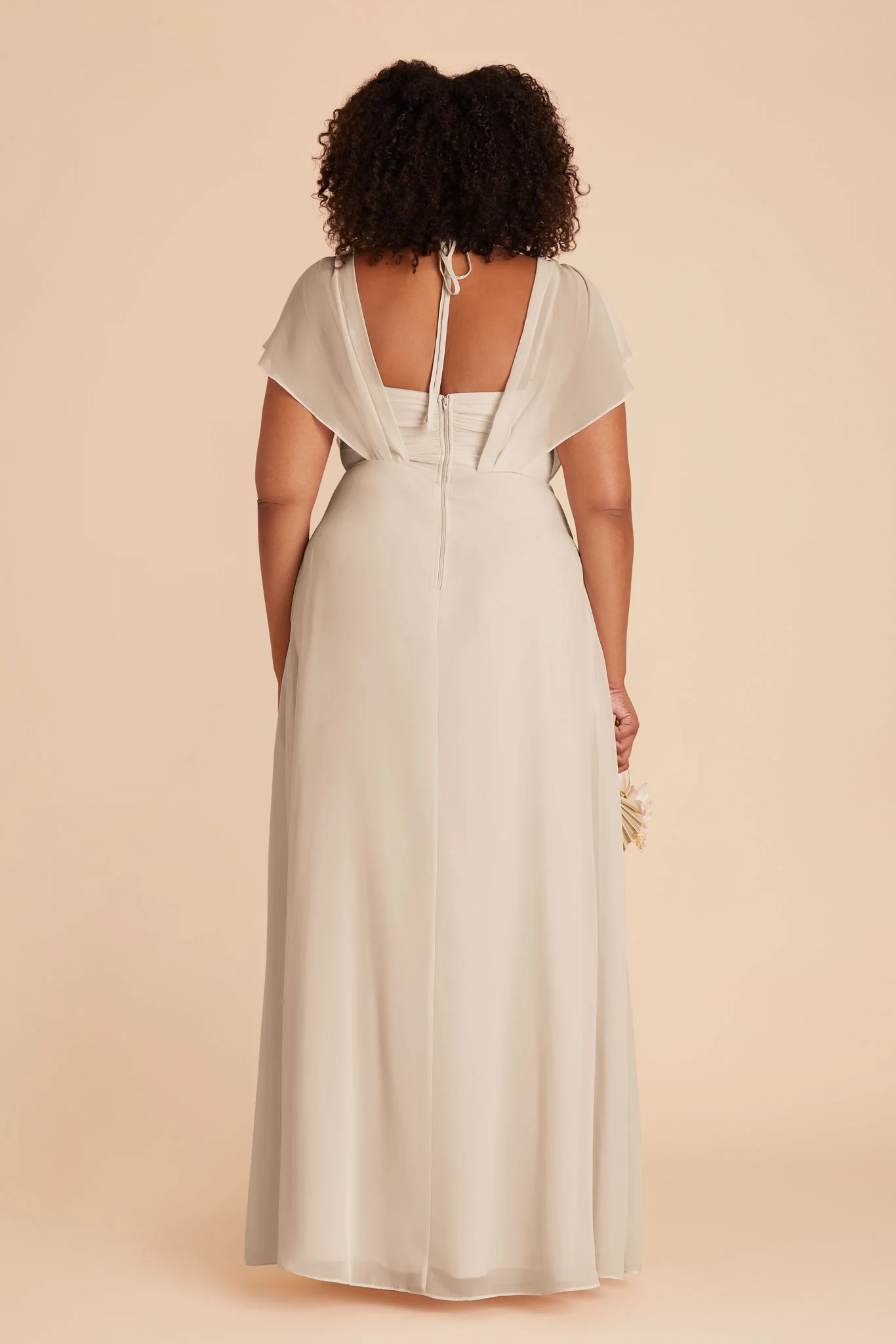 Violet Chiffon Dress - Classic Champagne - Image 17