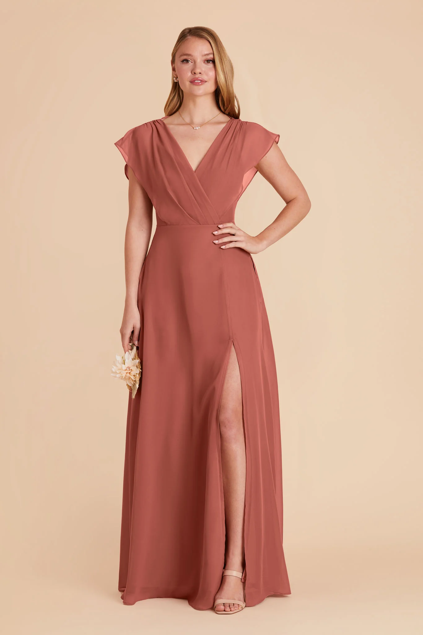 Violet Chiffon Dress - Desert Rose
