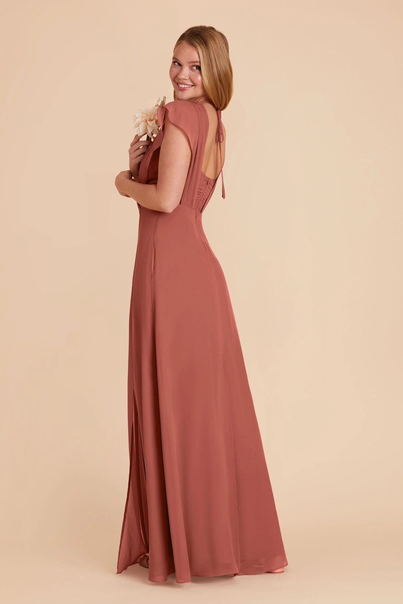 Violet Chiffon Dress - Desert Rose - Image 15