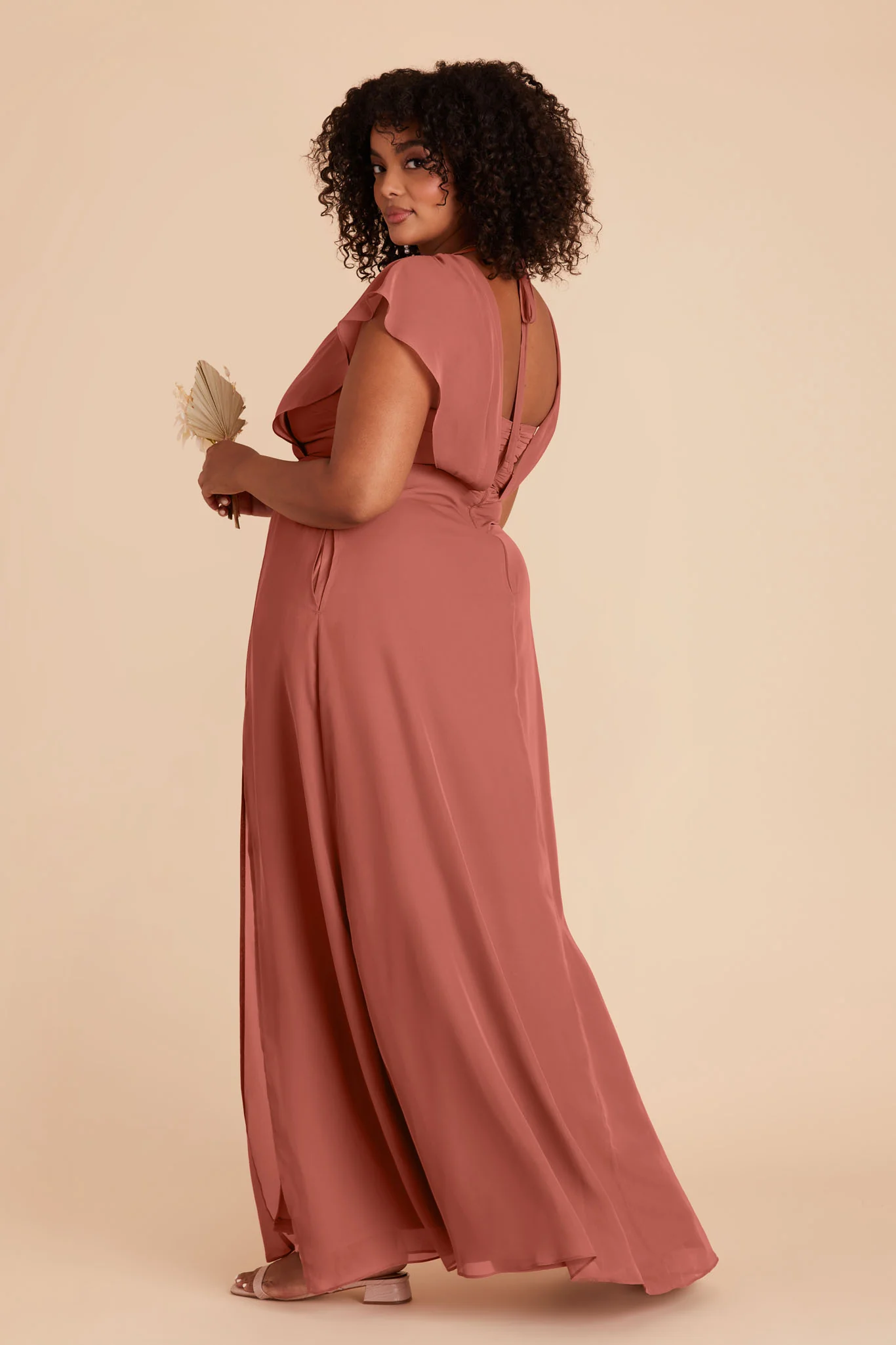 Violet Chiffon Dress - Desert Rose - Image 16