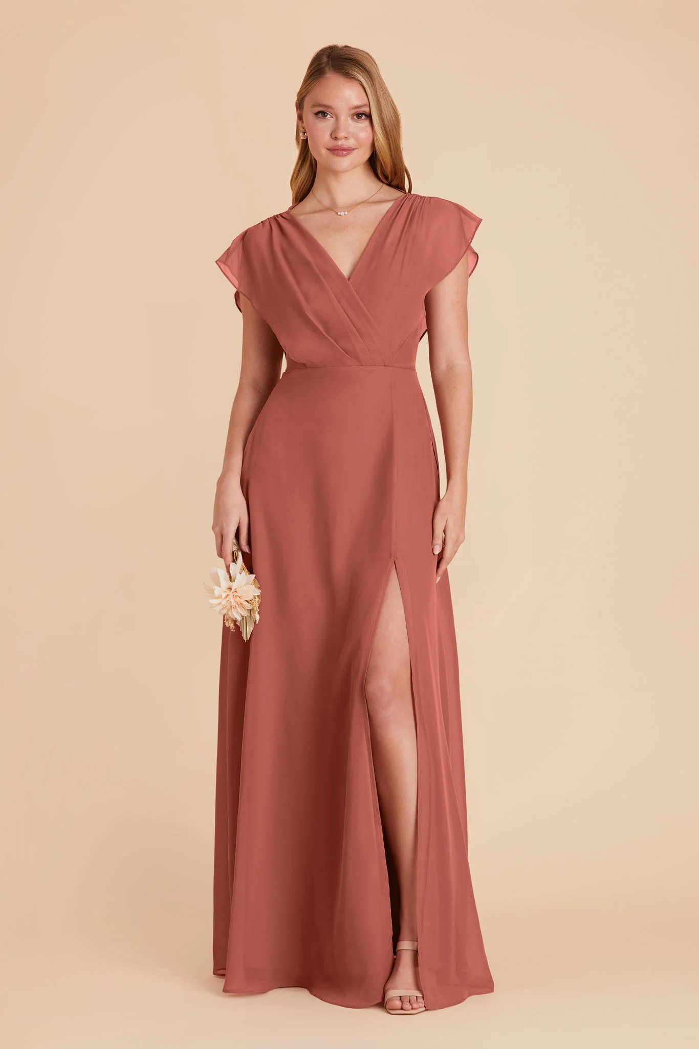 Violet Chiffon Dress - Desert Rose - Image 5