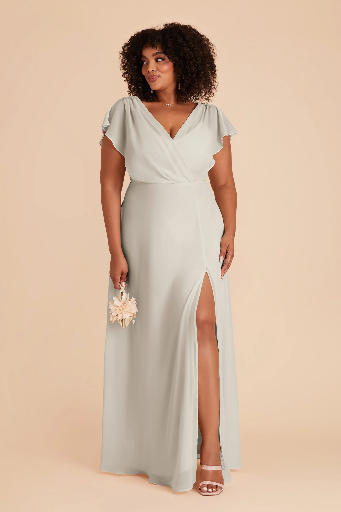 Violet Chiffon Dress - Dove Gray - Image 10