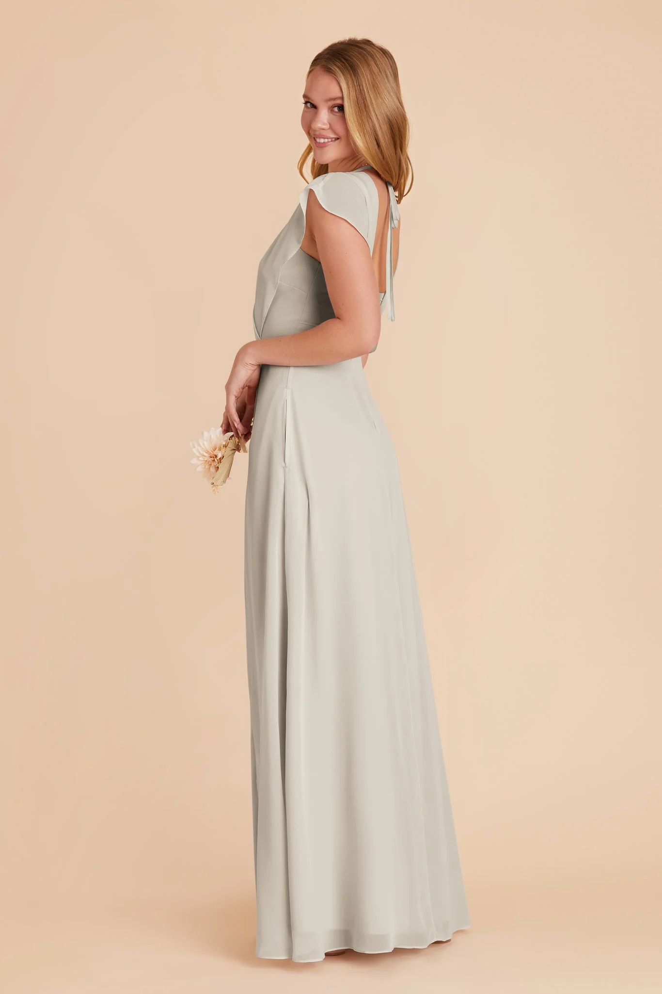 Violet Chiffon Dress - Dove Gray - Image 12