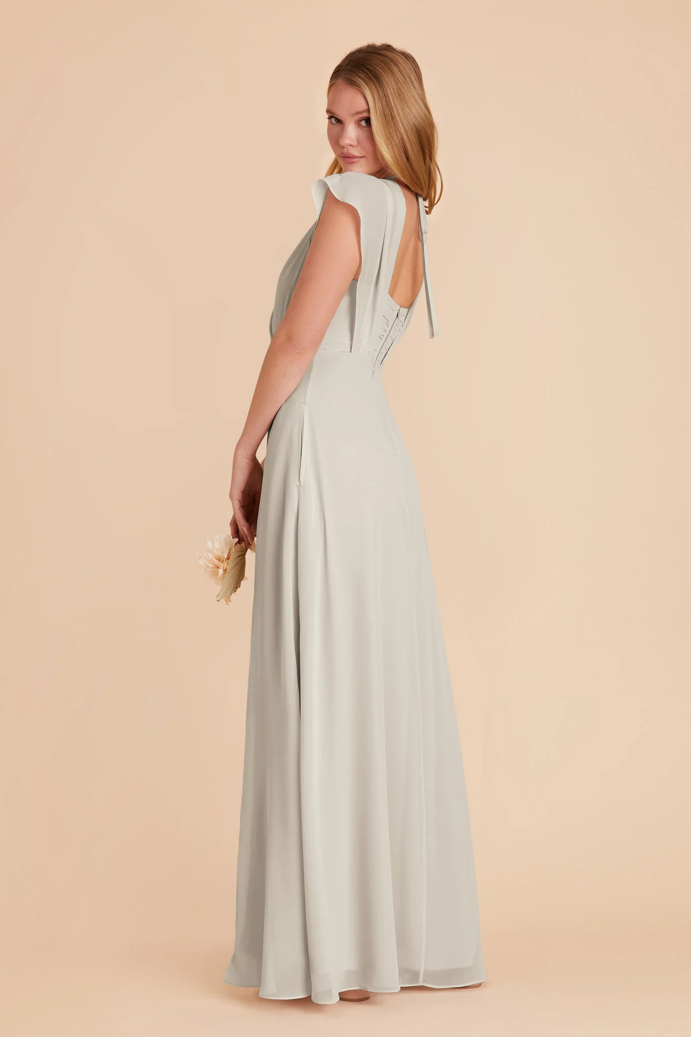 Violet Chiffon Dress - Dove Gray - Image 13
