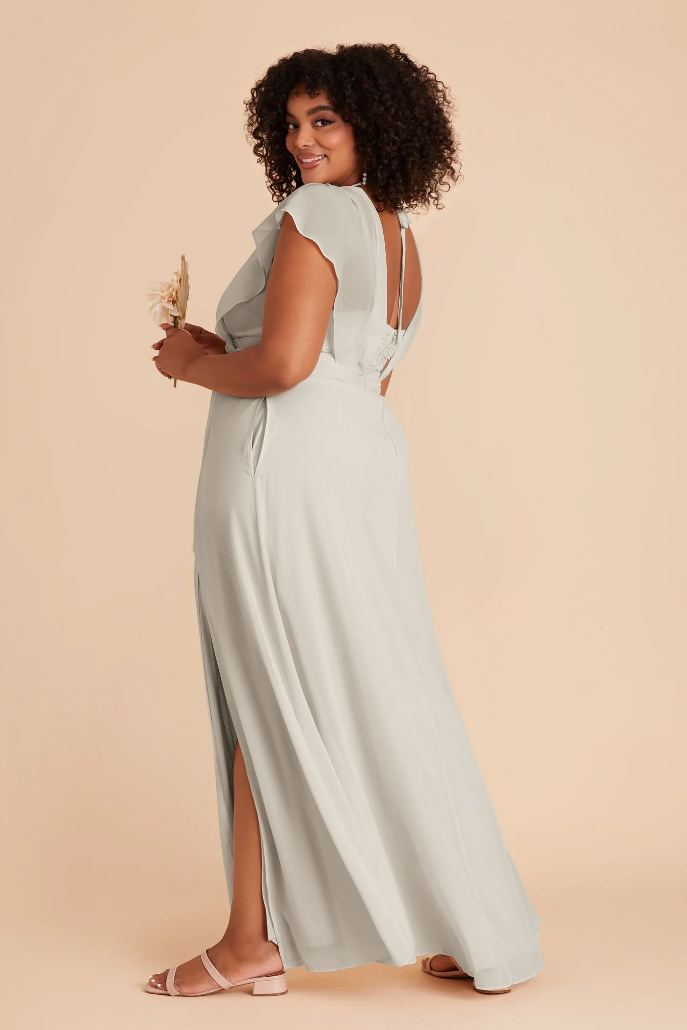Violet Chiffon Dress - Dove Gray - Image 15