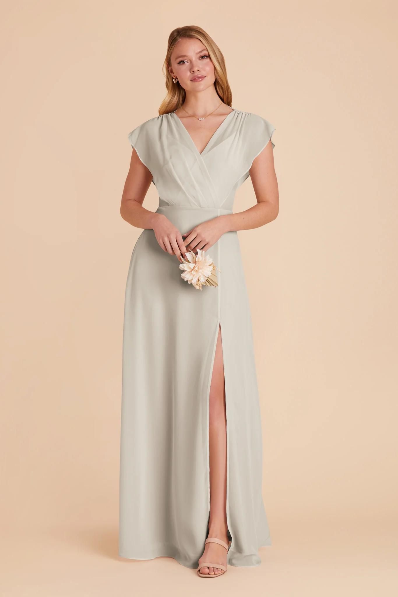 Violet Chiffon Dress - Dove Gray - Image 5