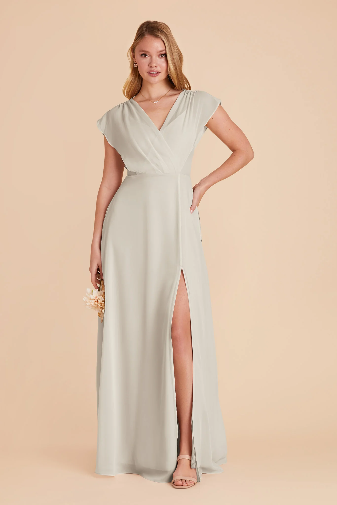Violet Chiffon Dress - Dove Gray - Image 6