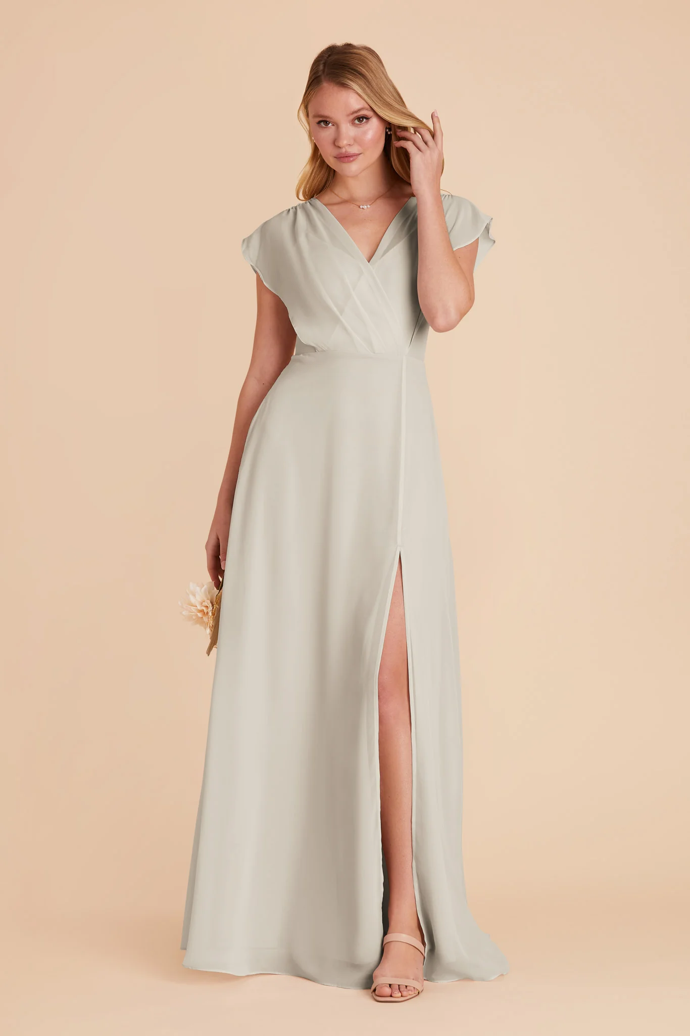 Violet Chiffon Dress - Dove Gray - Image 7