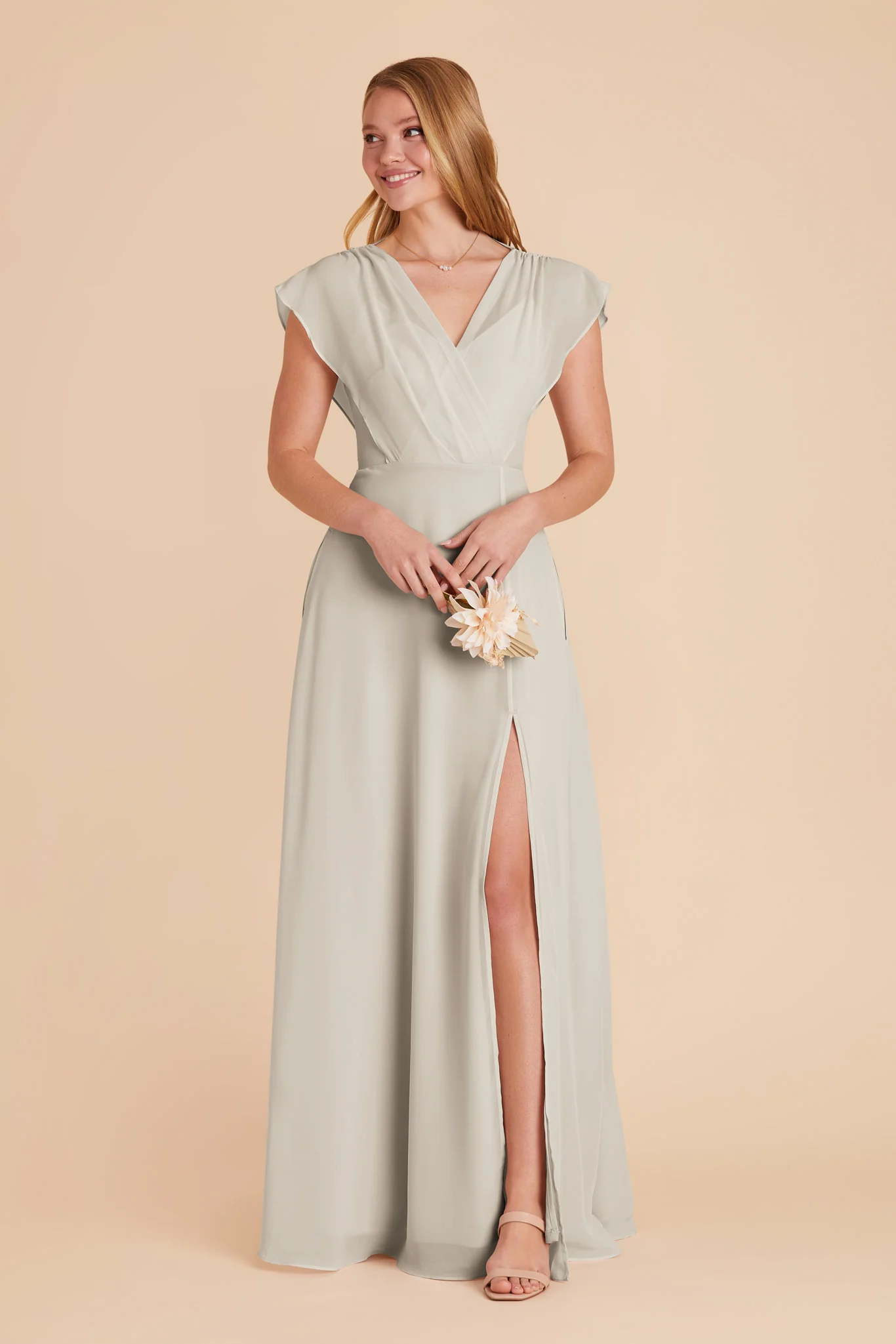 Violet Chiffon Dress - Dove Gray - Image 8