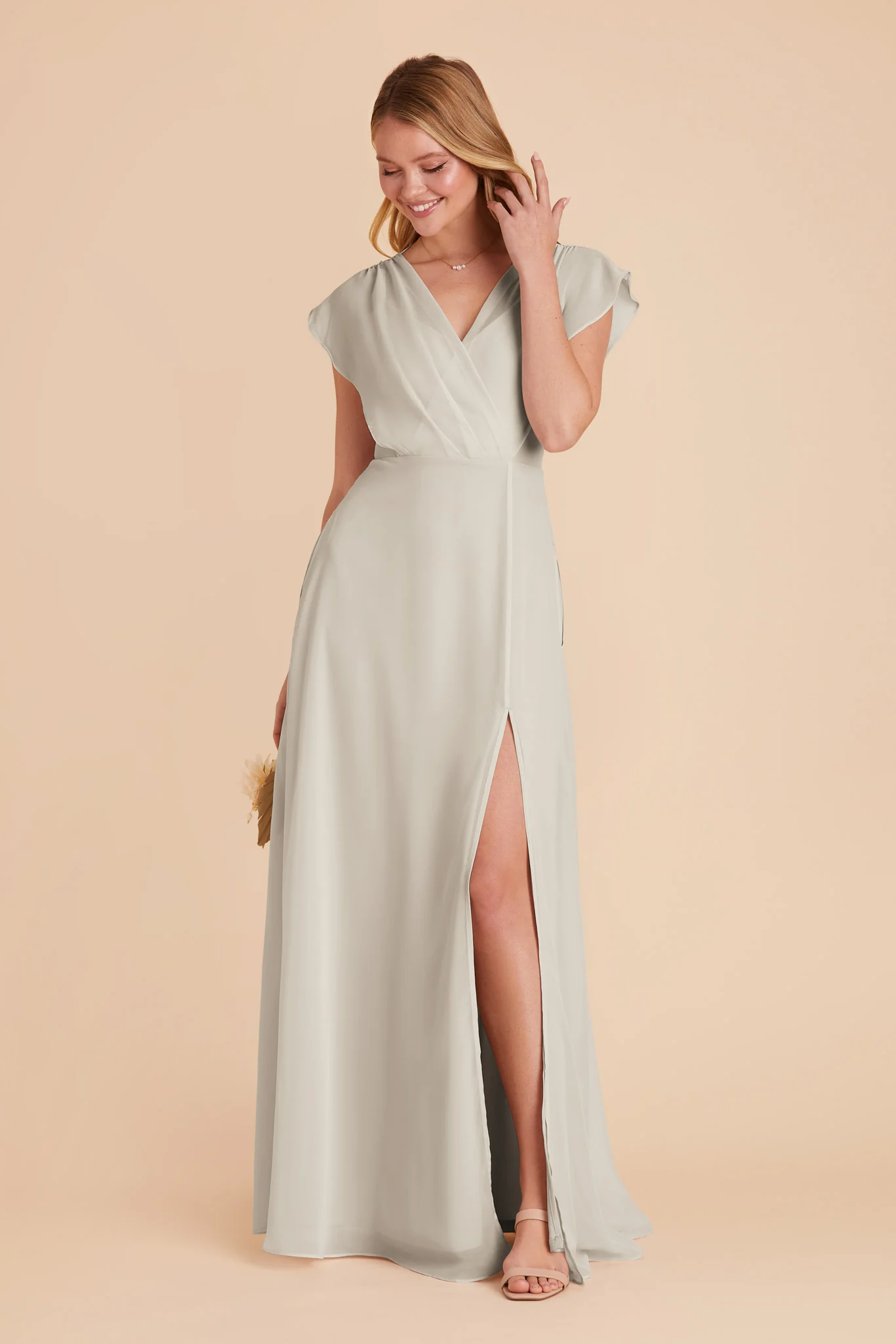 Violet Chiffon Dress - Dove Gray - Image 9