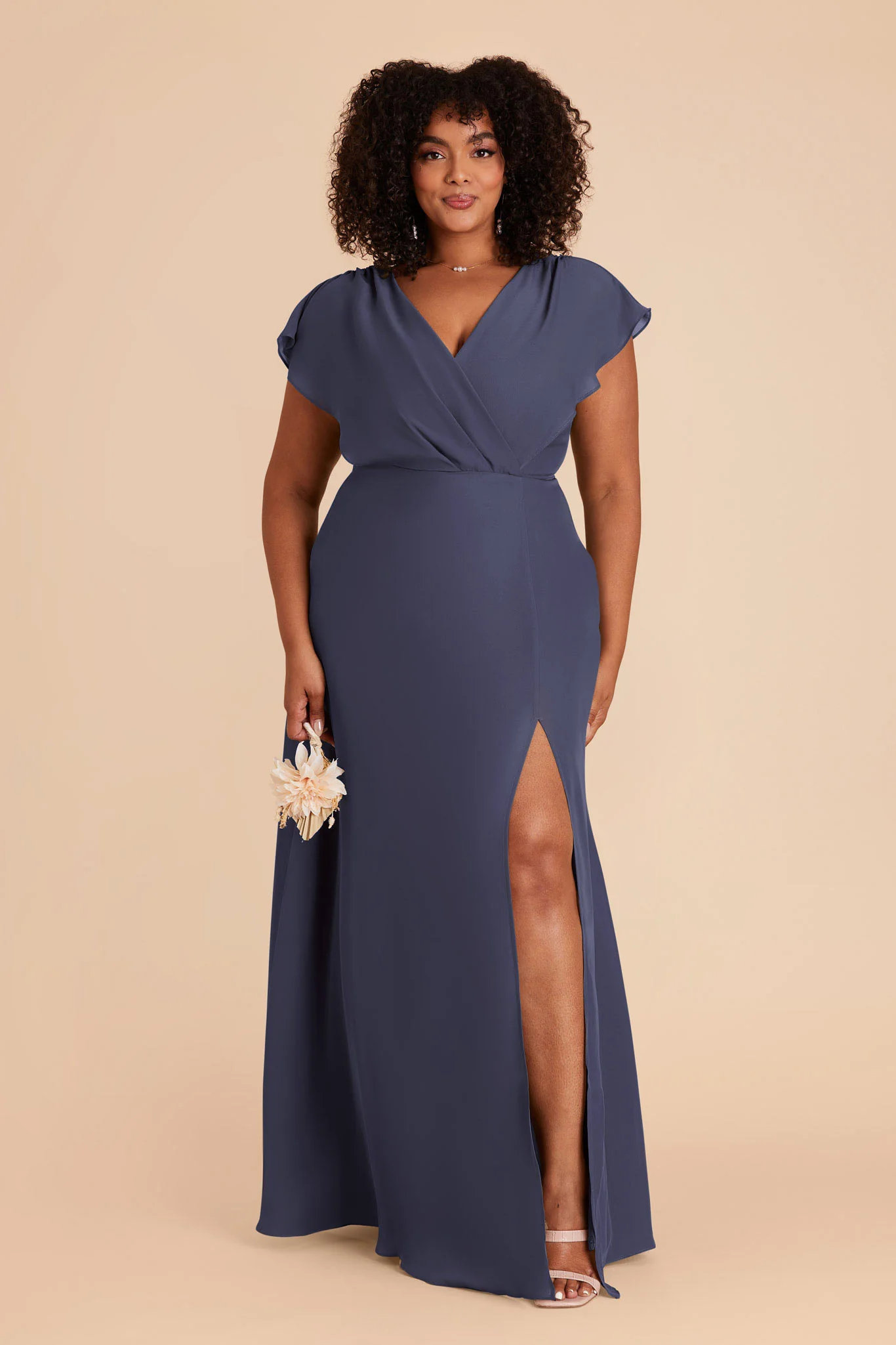 Violet Chiffon Dress - Dusk Blue - Image 7