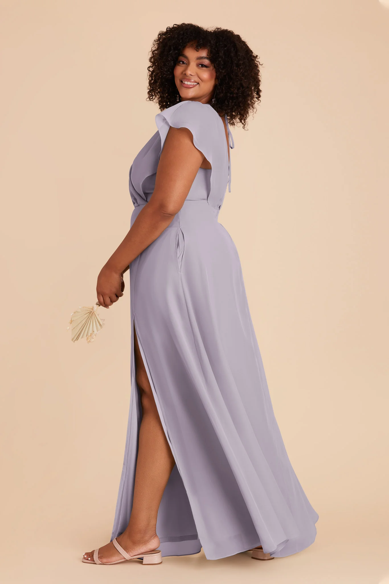 Violet Chiffon Dress - Dusty Lilac - Image 16
