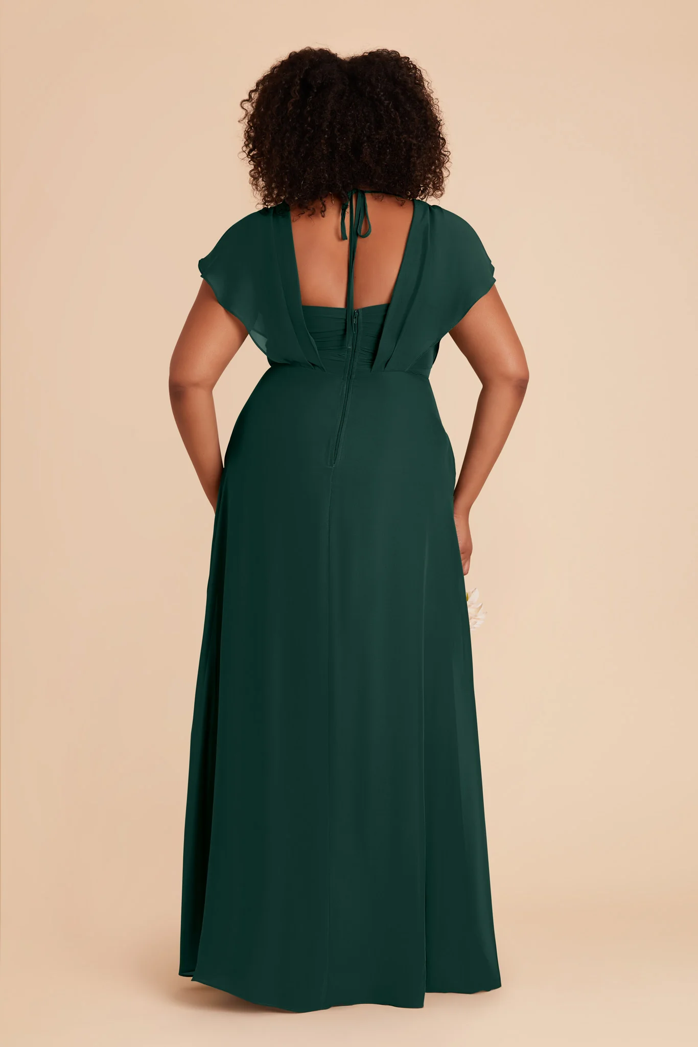 Violet Chiffon Dress - Emerald - Image 14