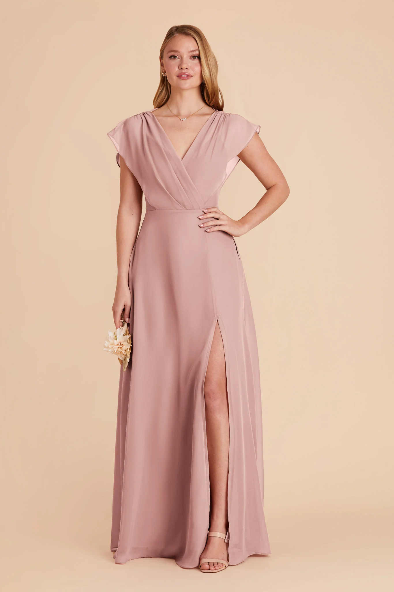 Violet Chiffon Dress - English Rose - Image 4