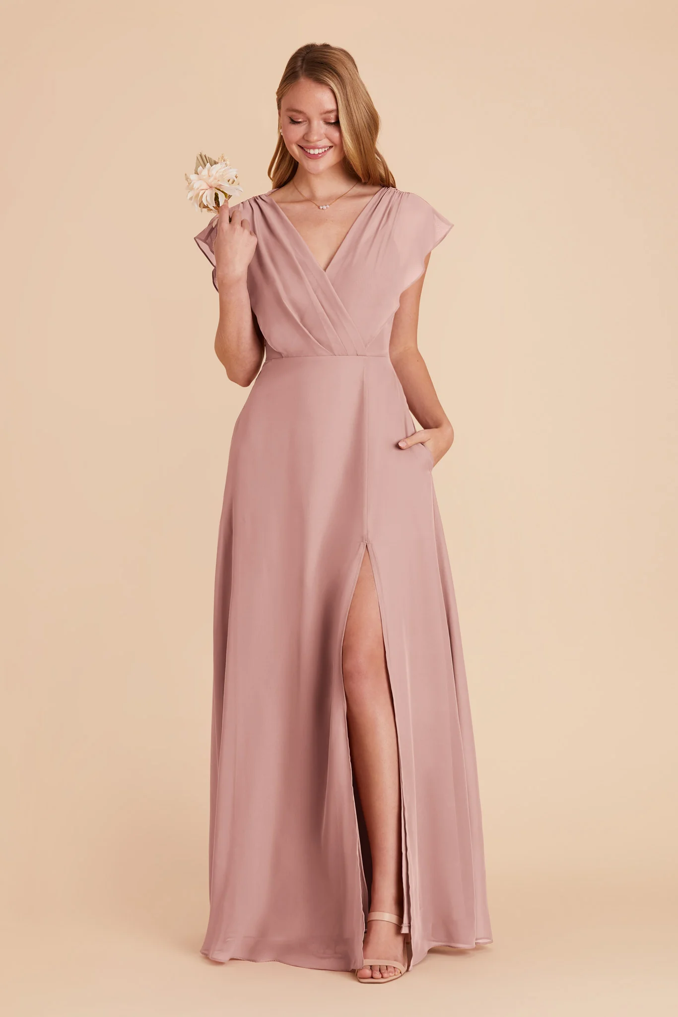 Violet Chiffon Dress - English Rose - Image 9