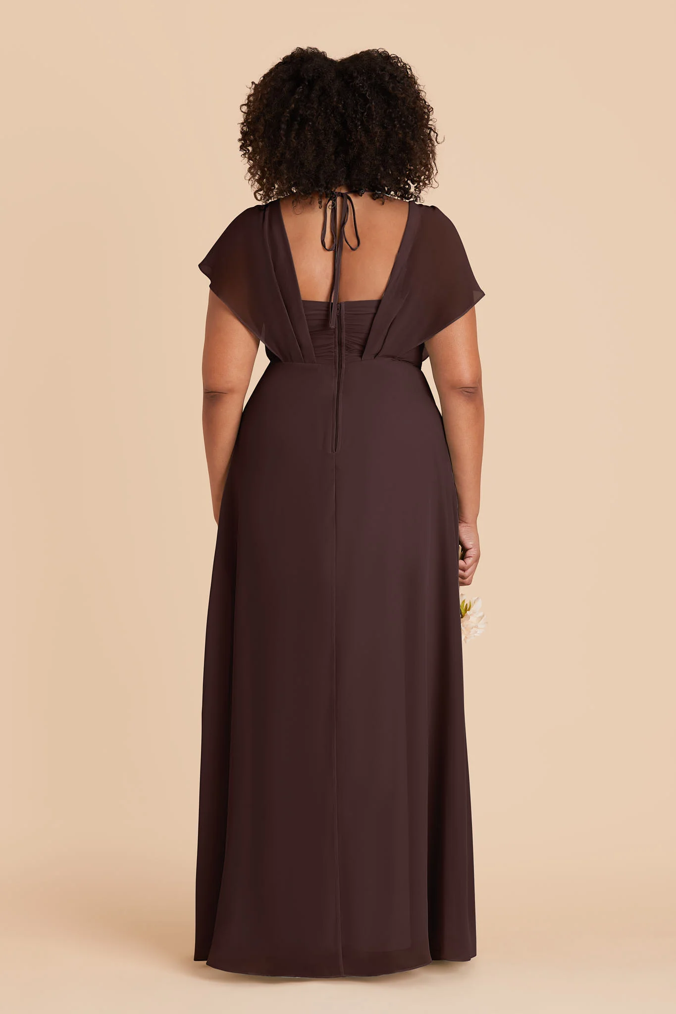 Violet Chiffon Dress - Espresso - Image 6