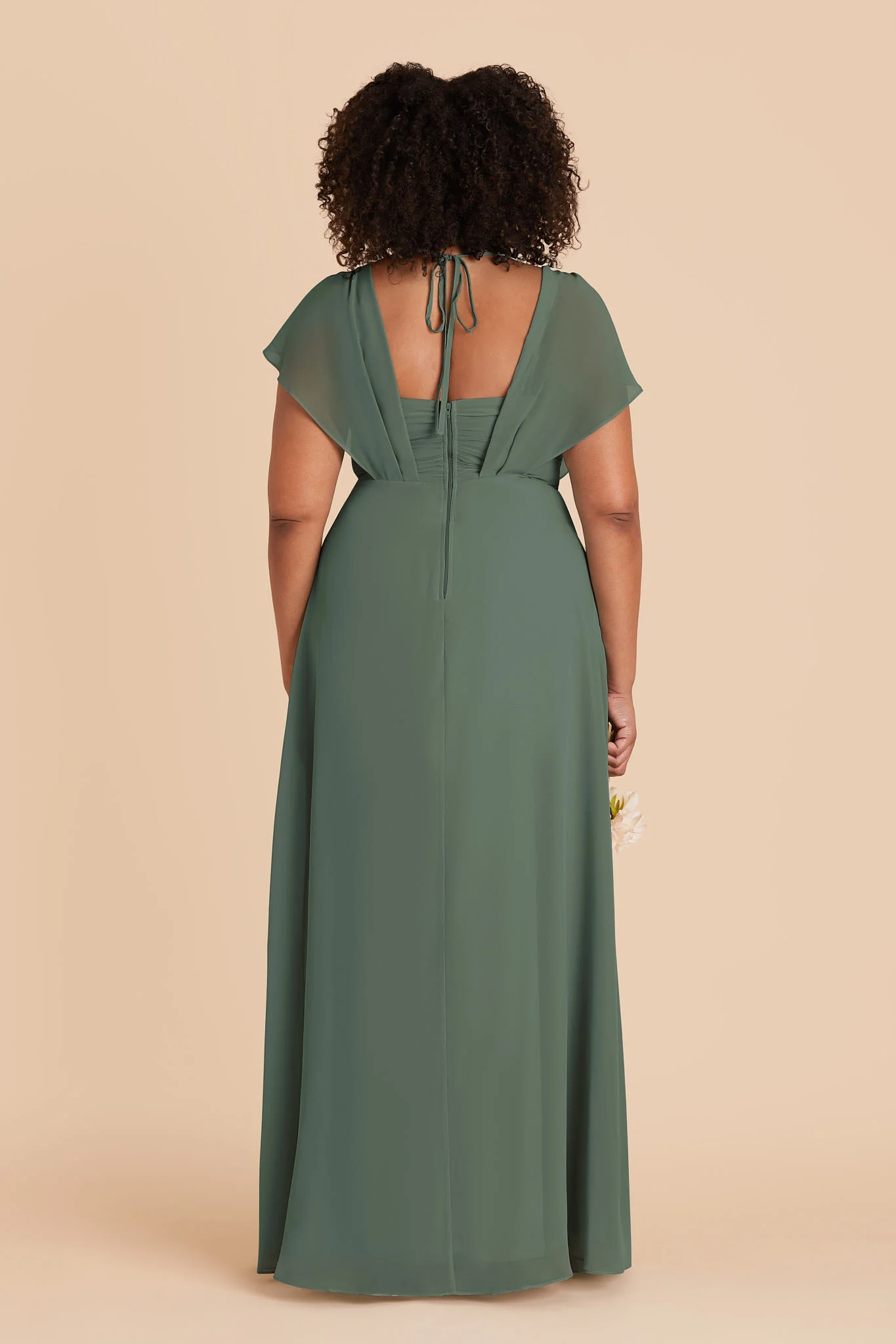 Violet Chiffon Dress - Eucalyptus - Image 6
