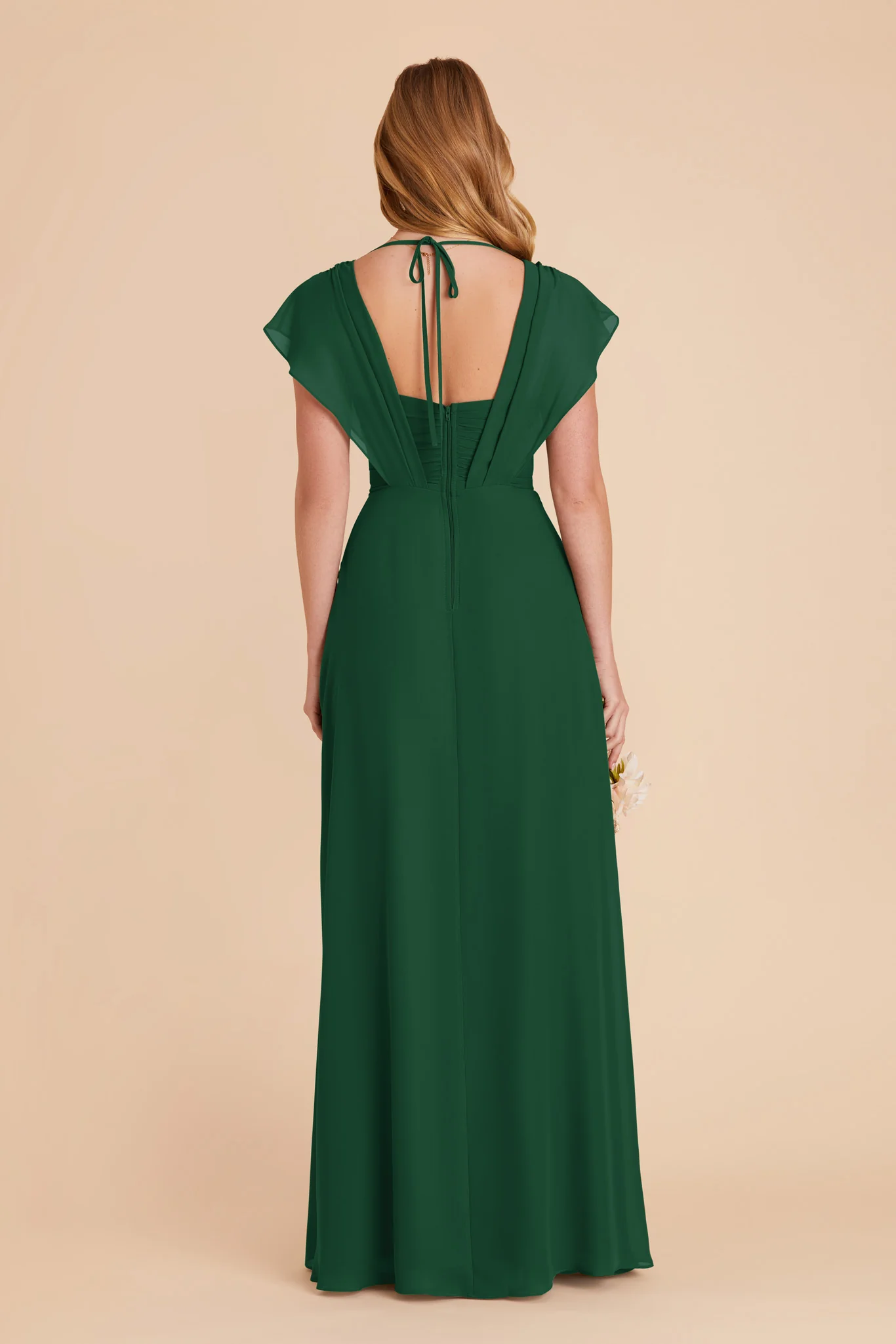 Violet Chiffon Dress - Forest Green - Image 5