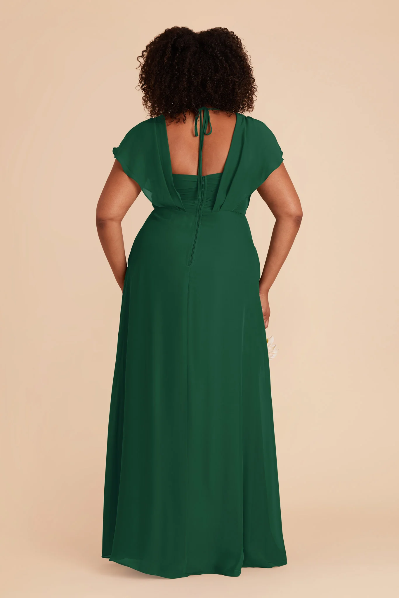 Violet Chiffon Dress - Forest Green - Image 8