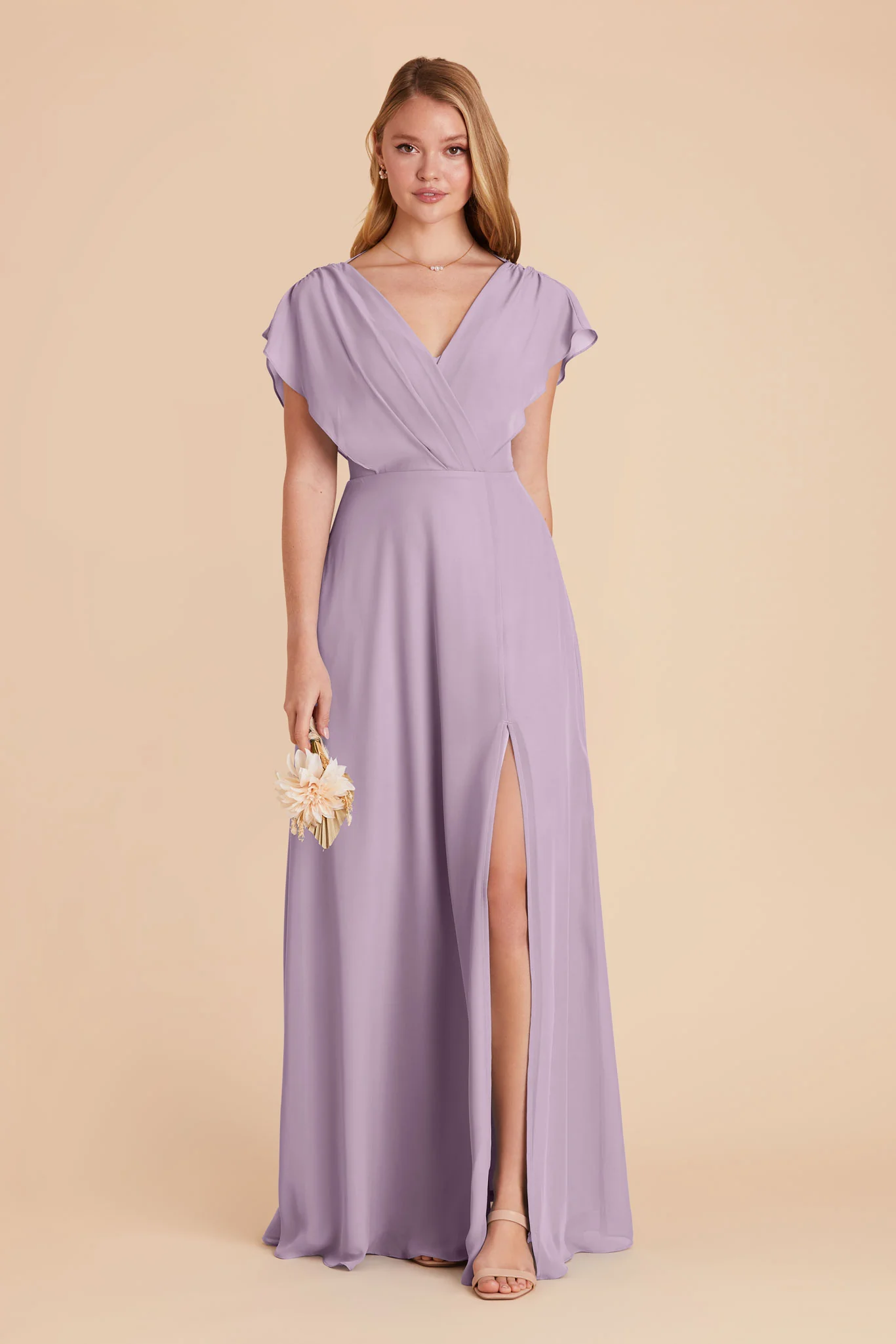 Violet Chiffon Dress - Lavender