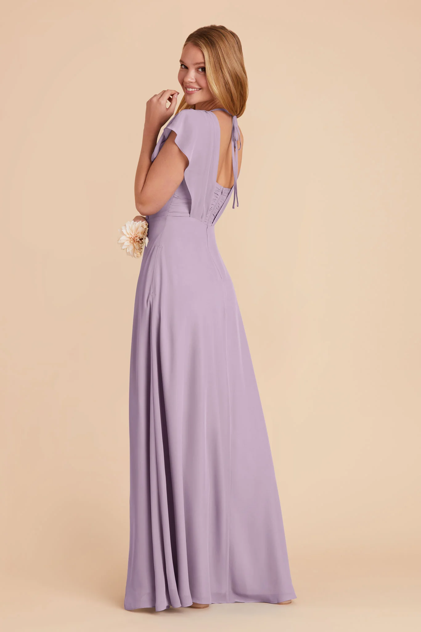 Violet Chiffon Dress - Lavender - Image 11