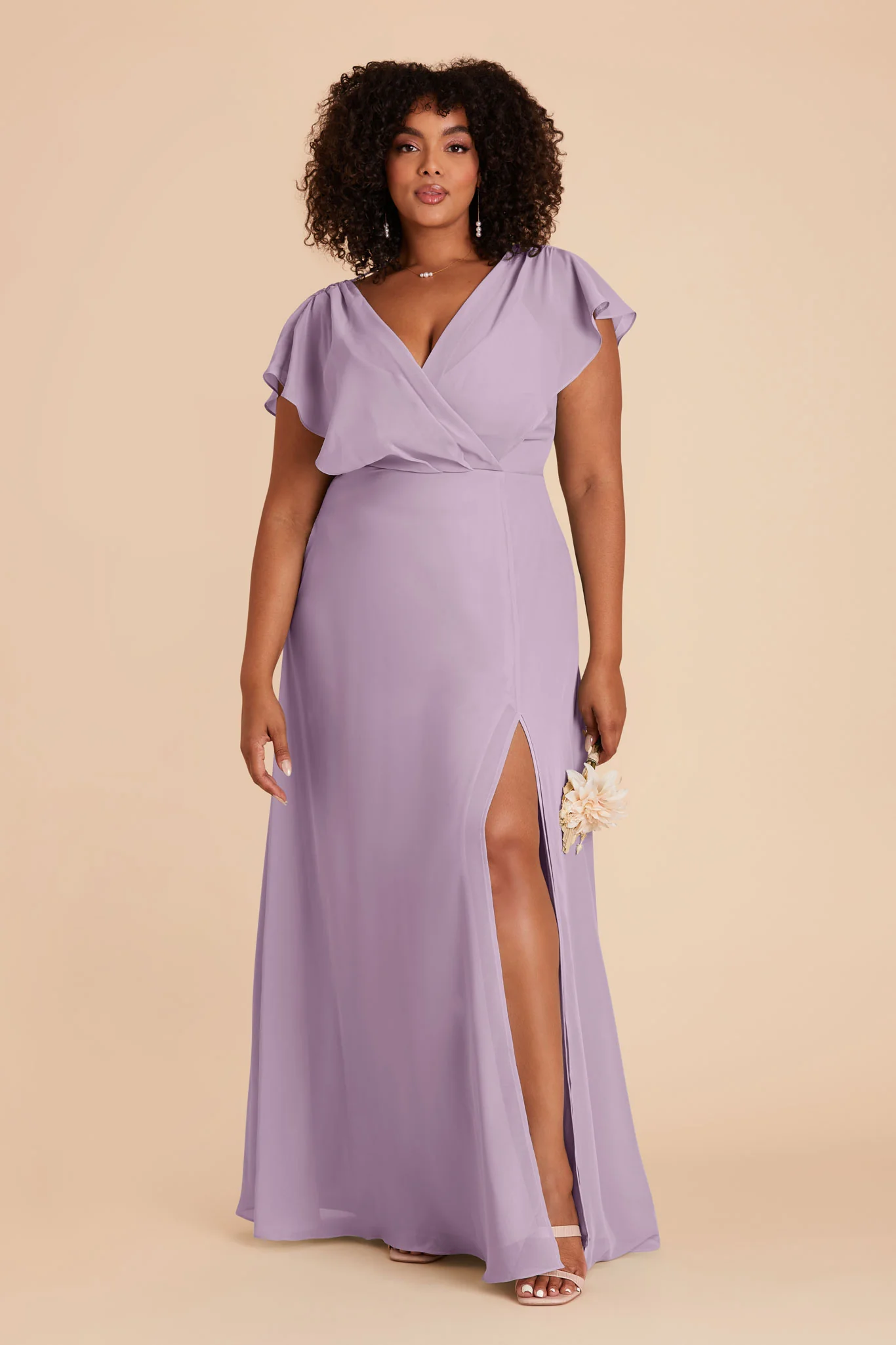 Violet Chiffon Dress - Lavender - Image 13