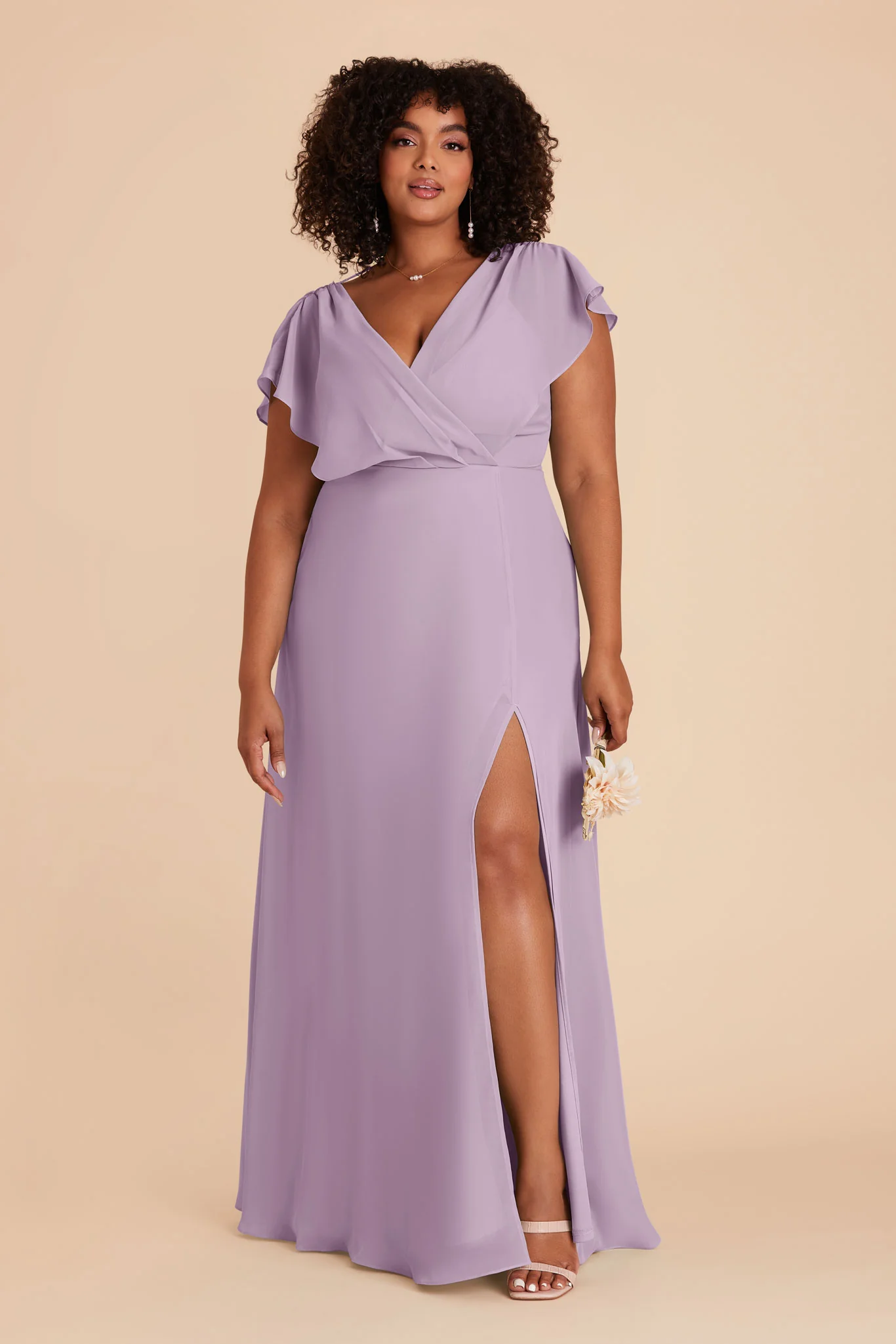 Violet Chiffon Dress - Lavender - Image 14