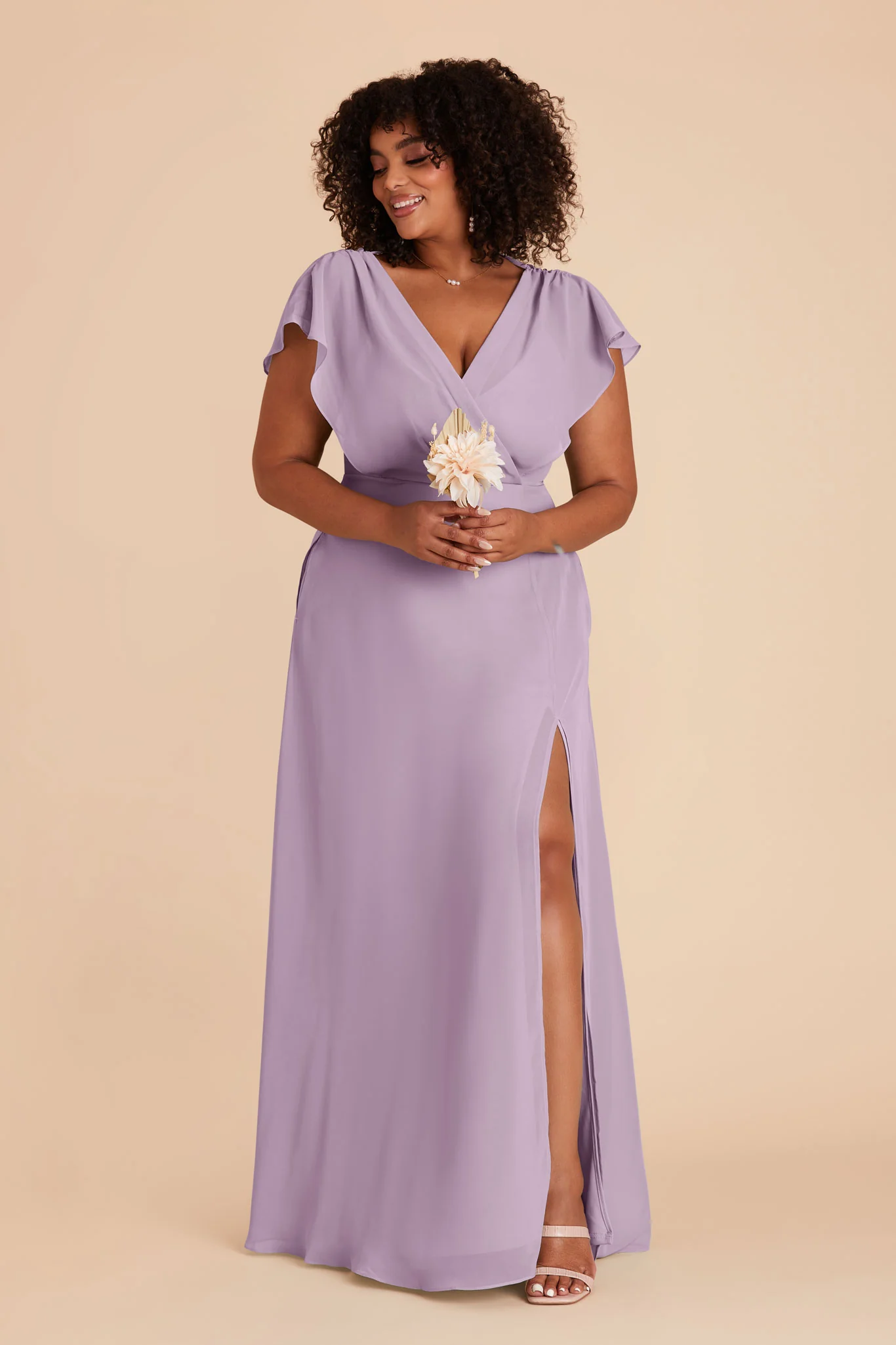 Violet Chiffon Dress - Lavender - Image 15