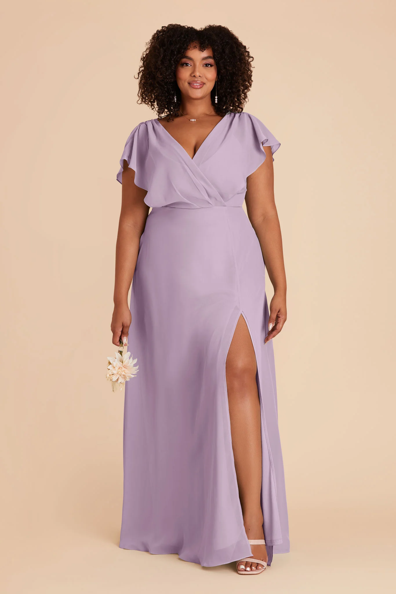 Violet Chiffon Dress - Lavender - Image 16