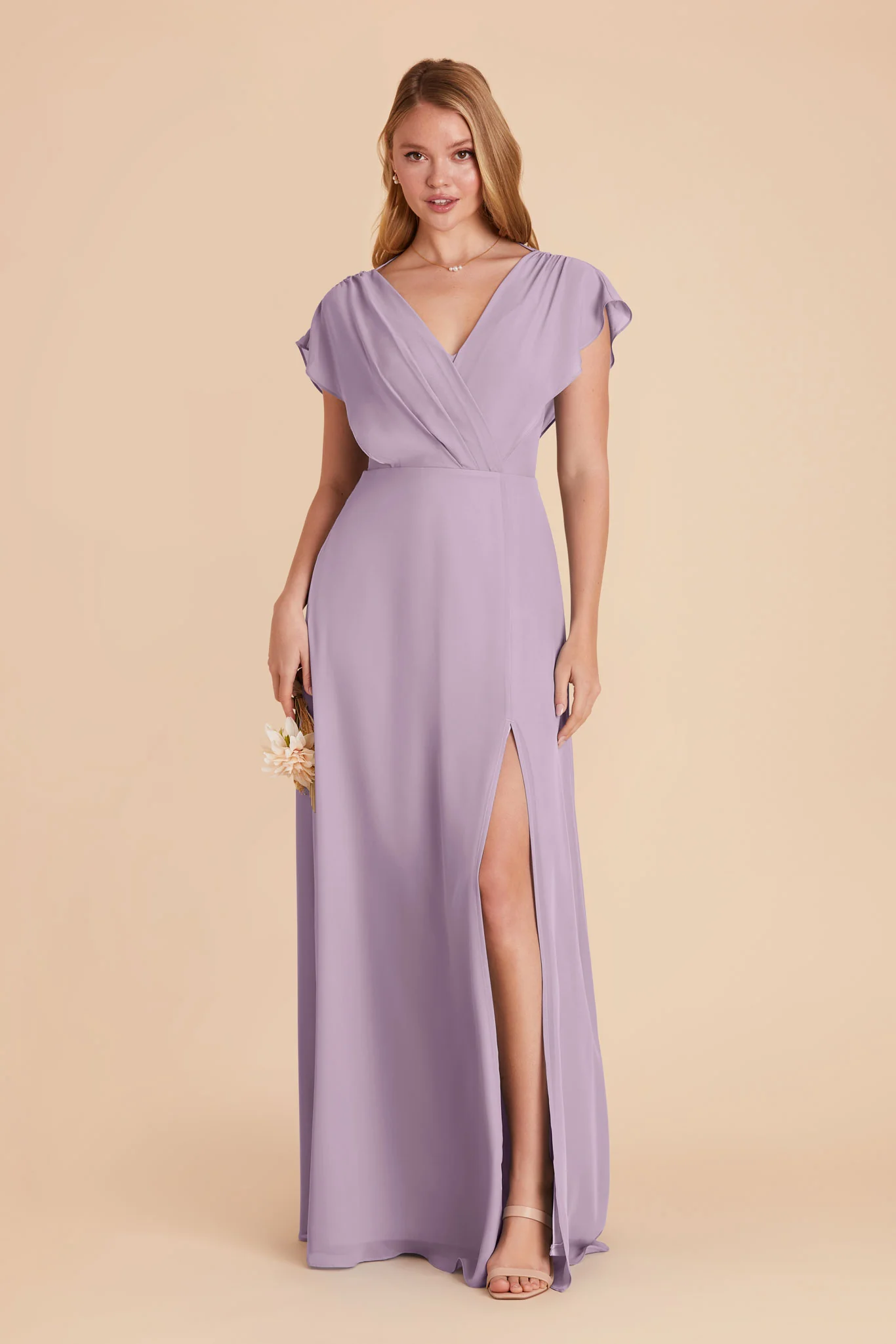 Violet Chiffon Dress - Lavender - Image 7