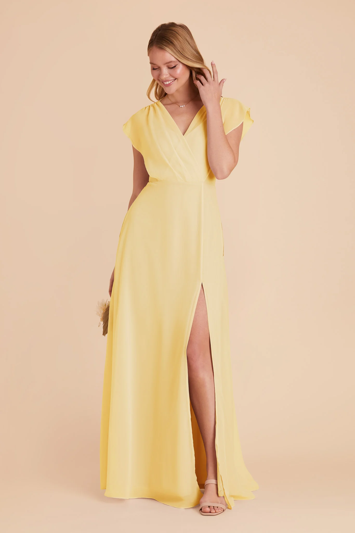 Violet Chiffon Dress - Lemon Sorbet - Image 3