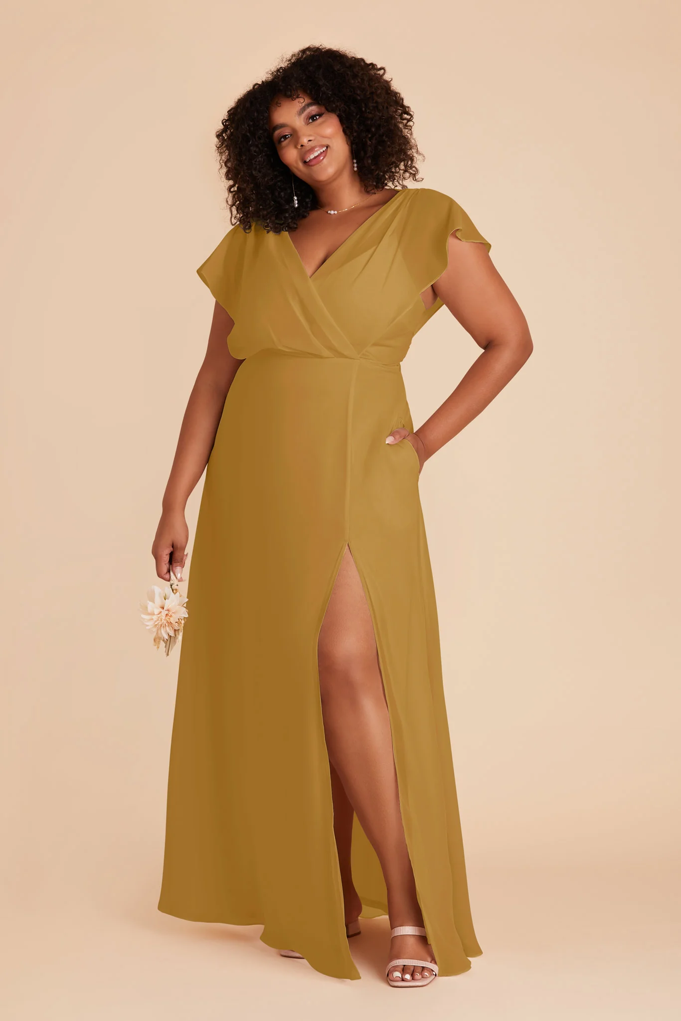Violet Chiffon Dress - Marigold - Image 2