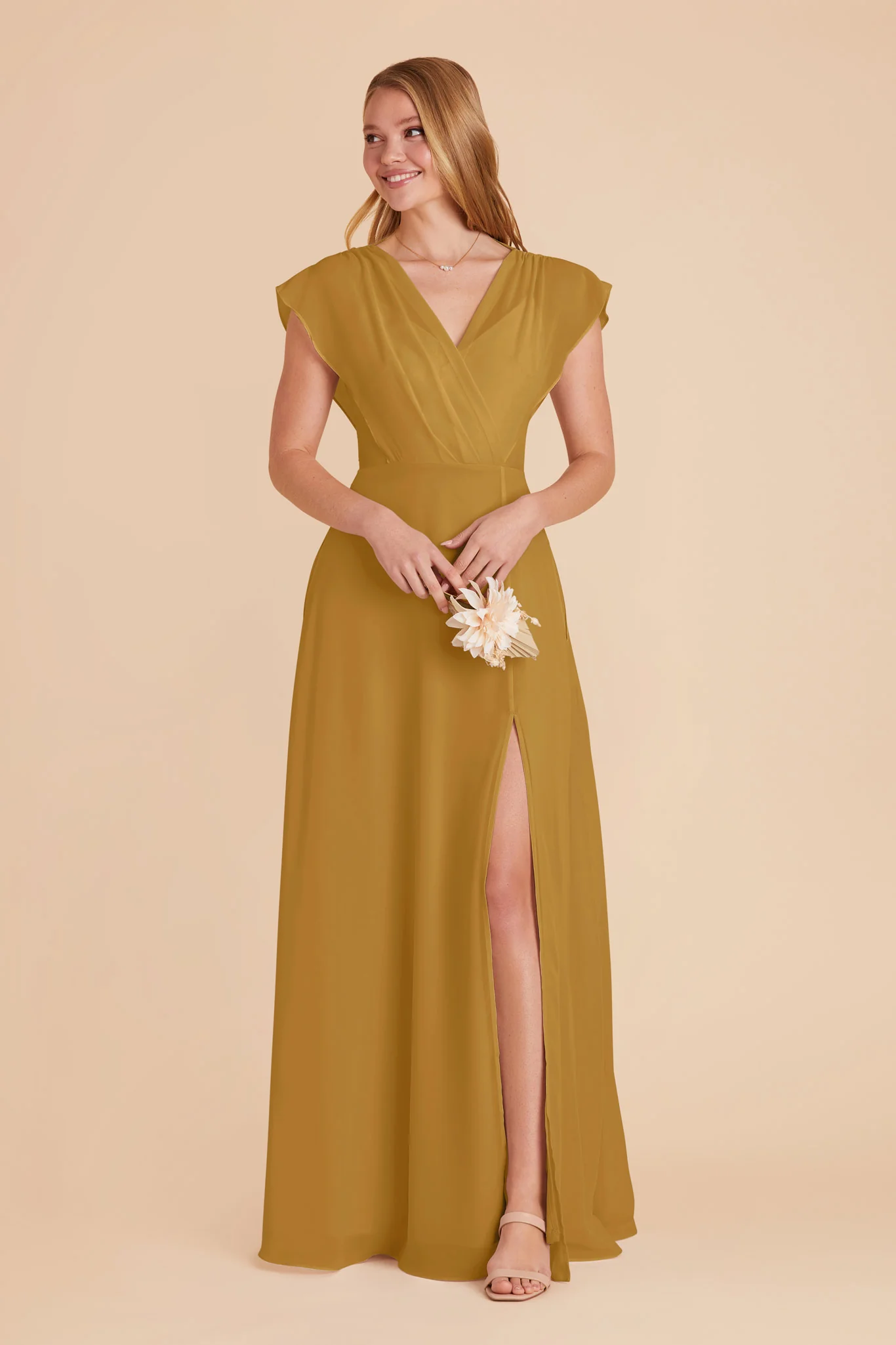 Violet Chiffon Dress - Marigold - Image 3
