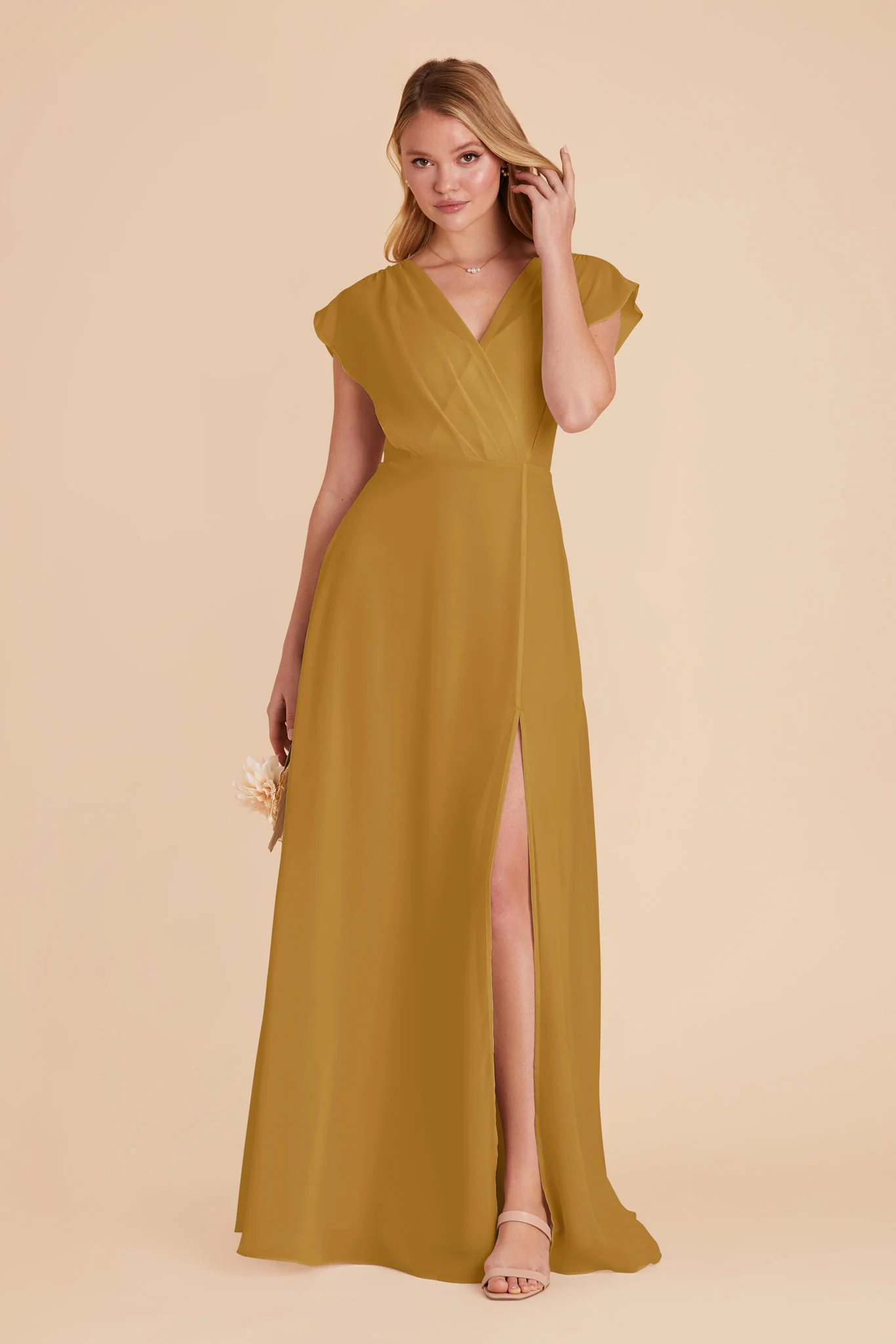 Violet Chiffon Dress - Marigold - Image 4