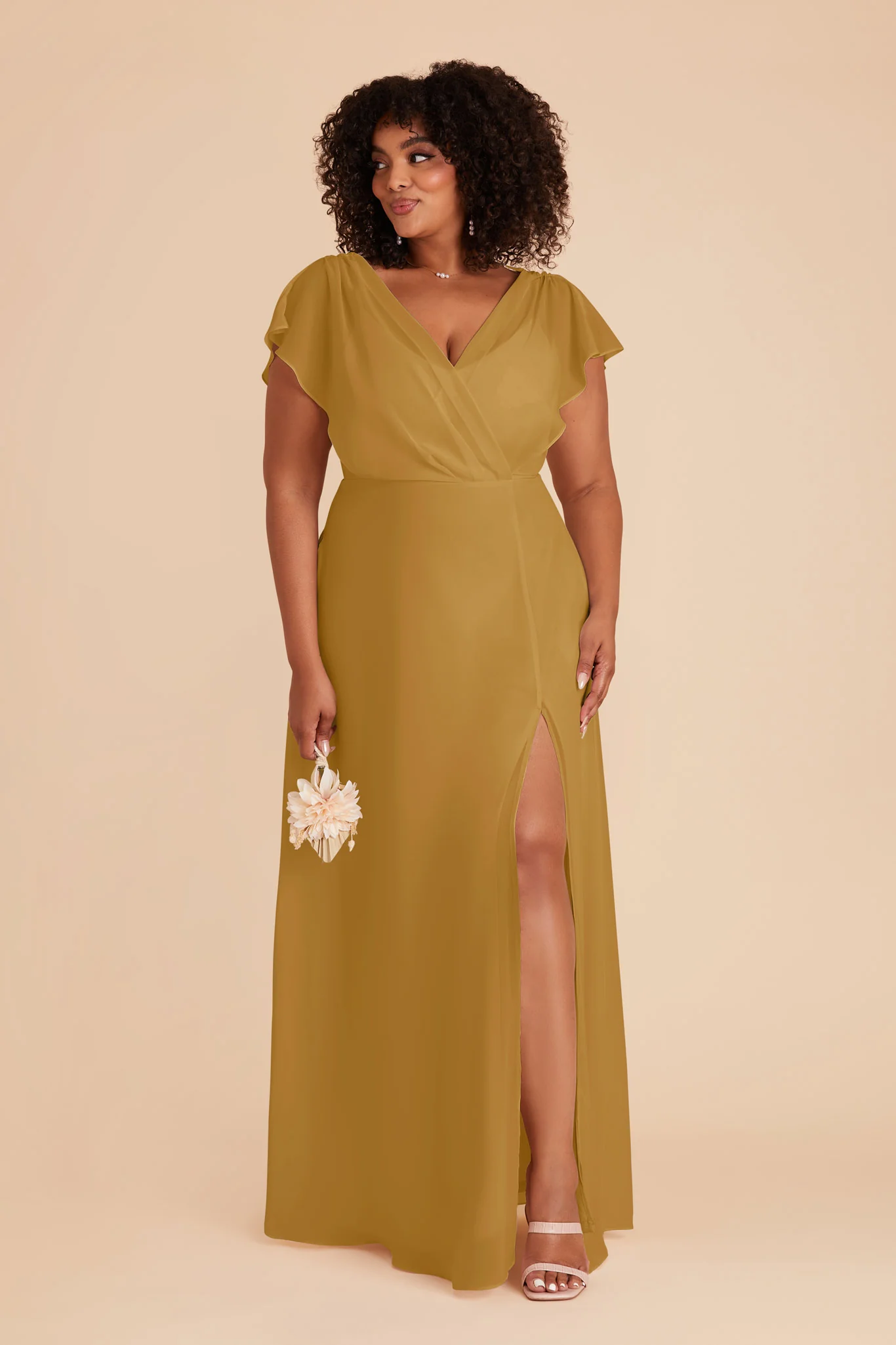 Violet Chiffon Dress - Marigold - Image 6