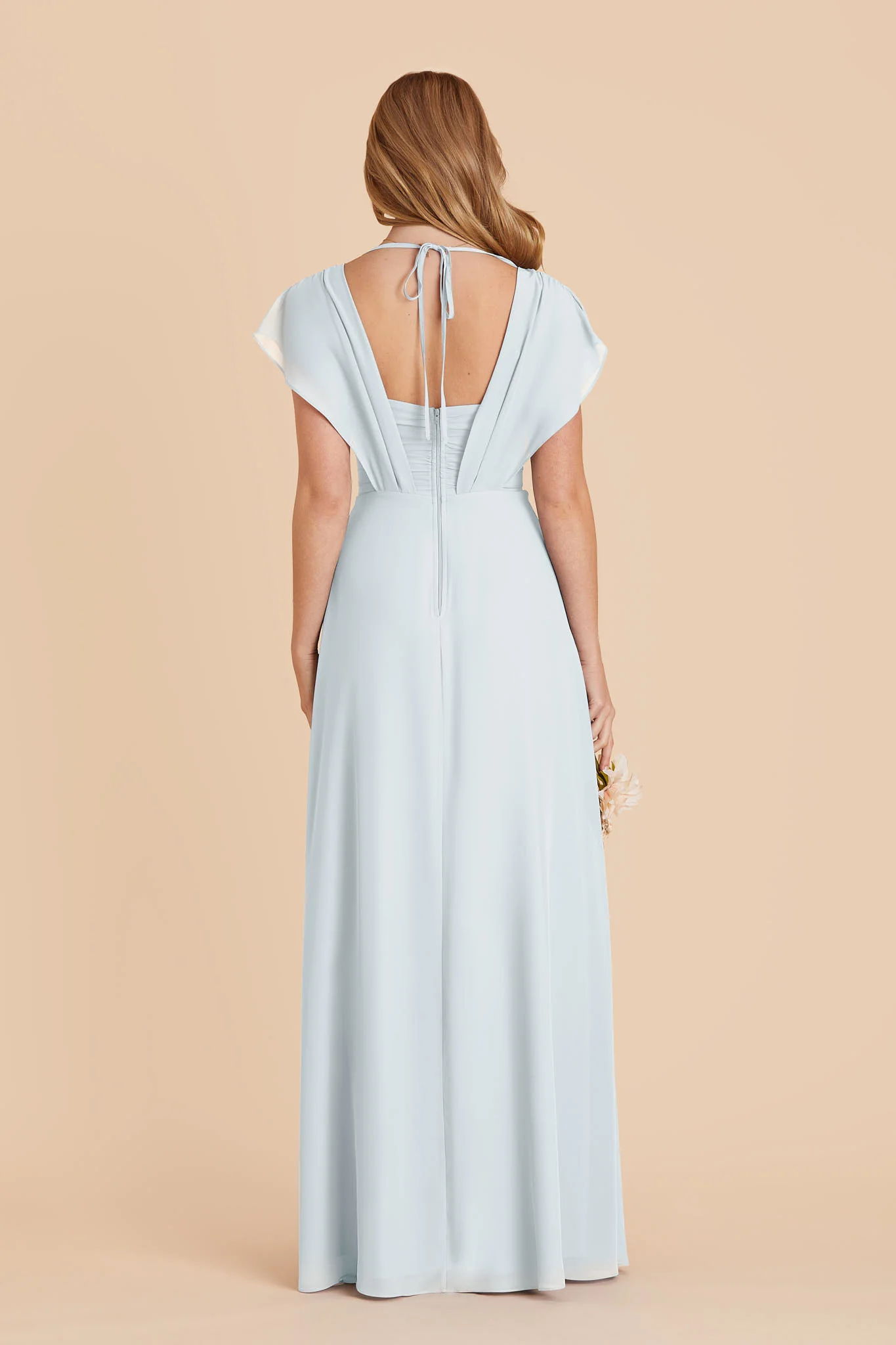 Violet Chiffon Dress - Mist Blue - Image 4