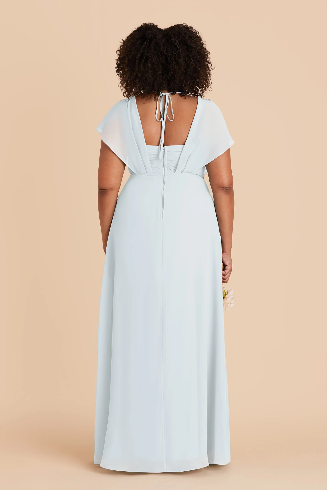 Violet Chiffon Dress - Mist Blue - Image 5