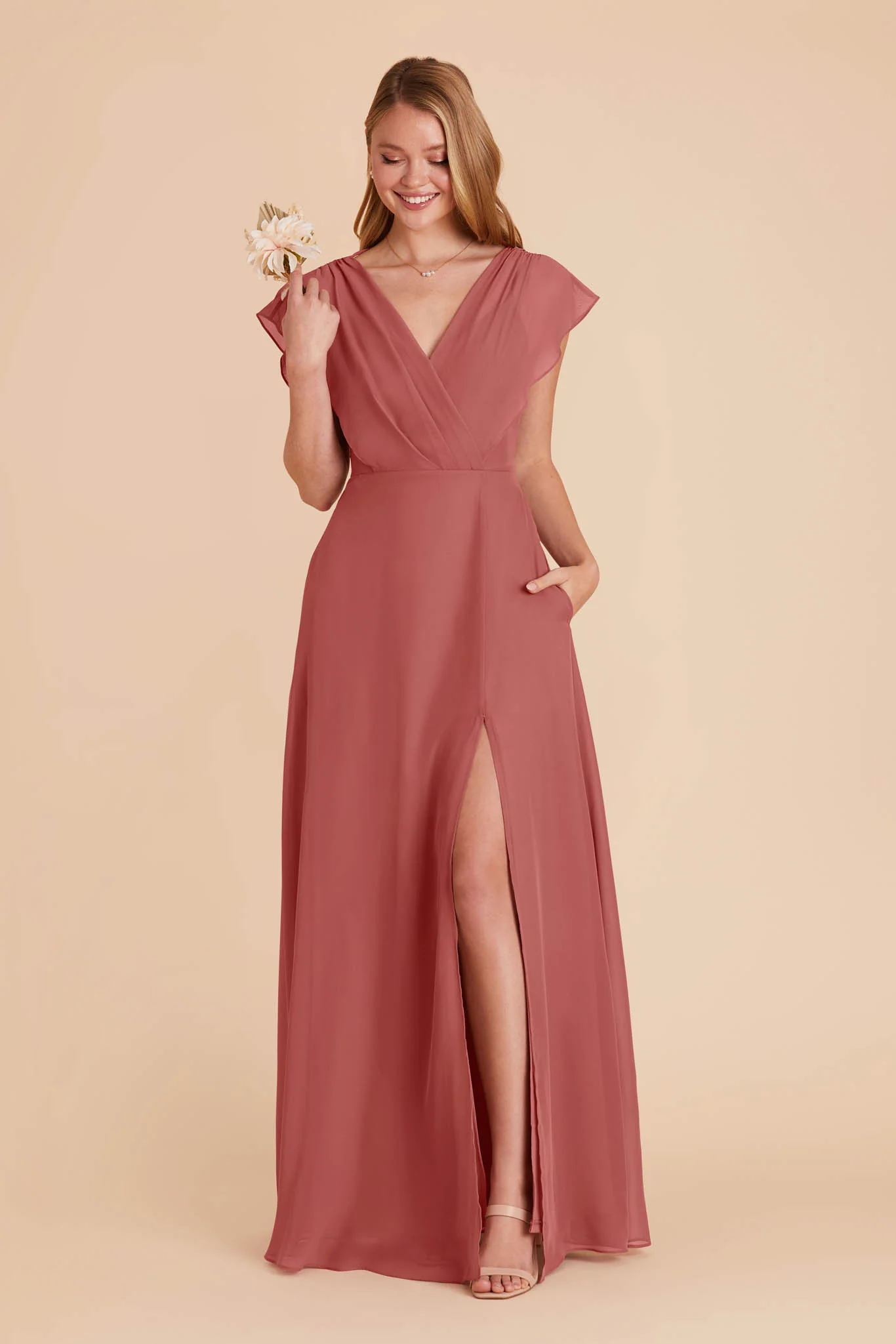 Violet Chiffon Dress - Mulberry - Image 7