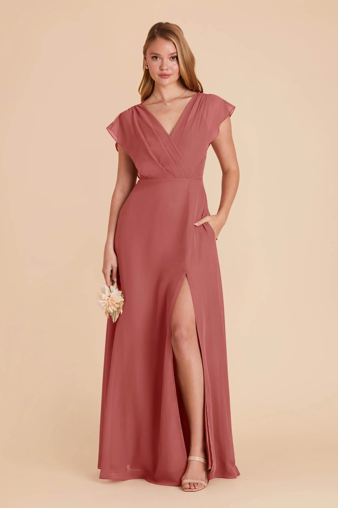 Violet Chiffon Dress - Mulberry - Image 8