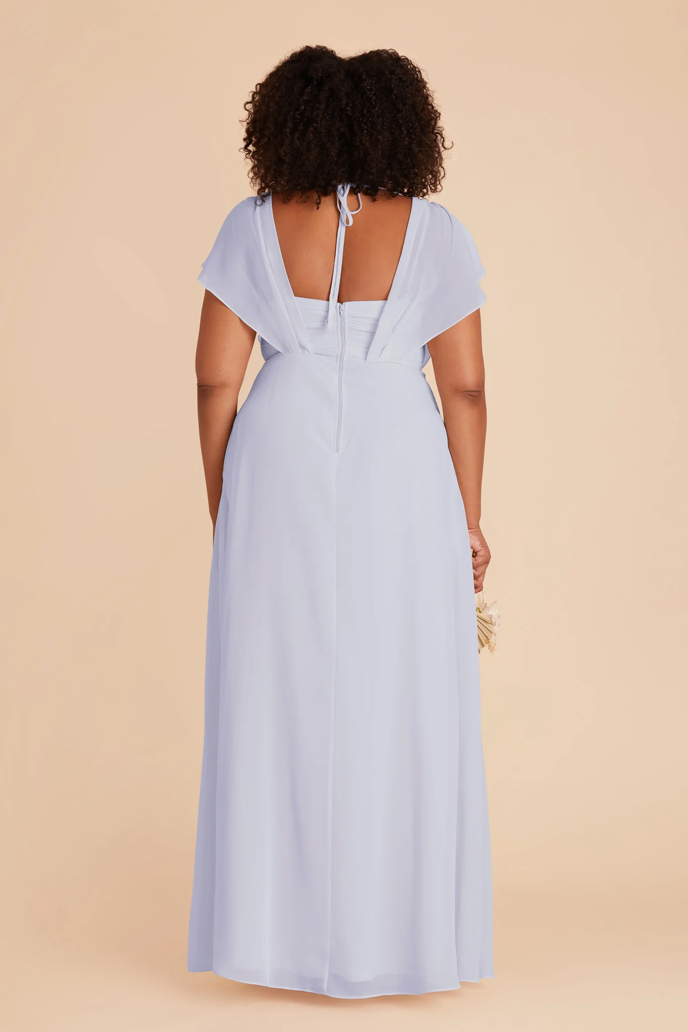 Violet Chiffon Dress - Periwinkle Blue - Image 8