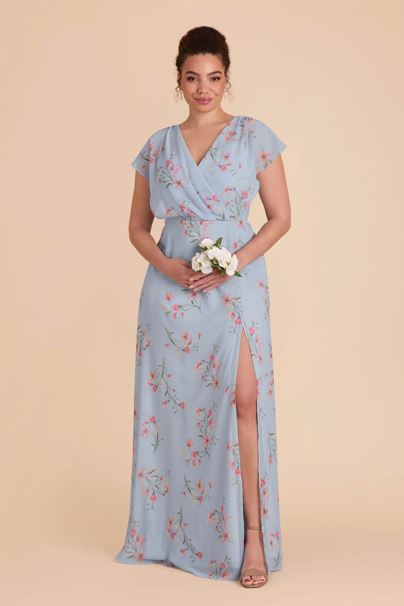 Violet Chiffon Dress - Periwinkle Blue Le Fleur - Image 8