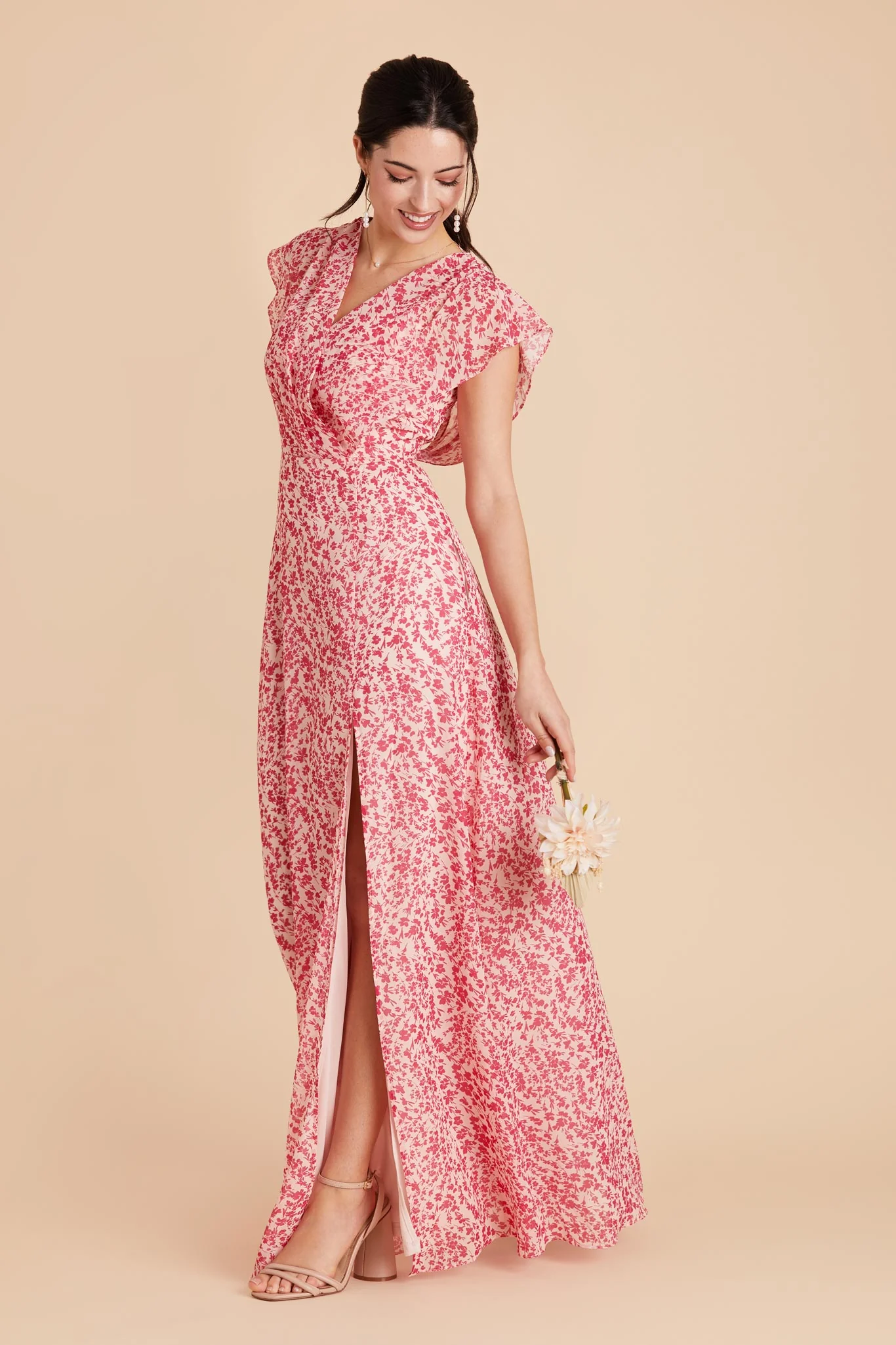 Violet Chiffon Dress - Pink Dreamy Ditsy - Image 2
