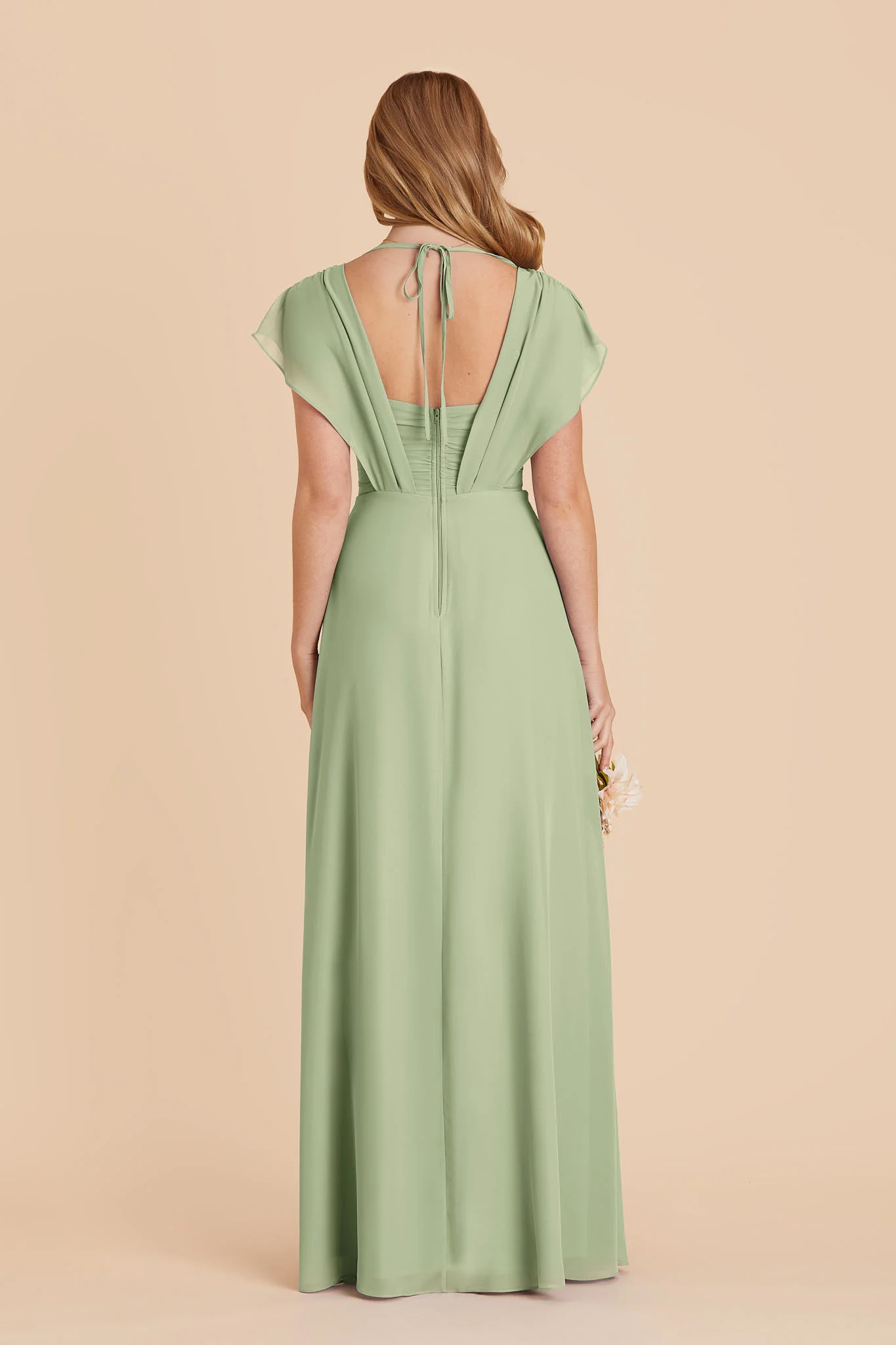 Violet Chiffon Dress - Pistachio - Image 5