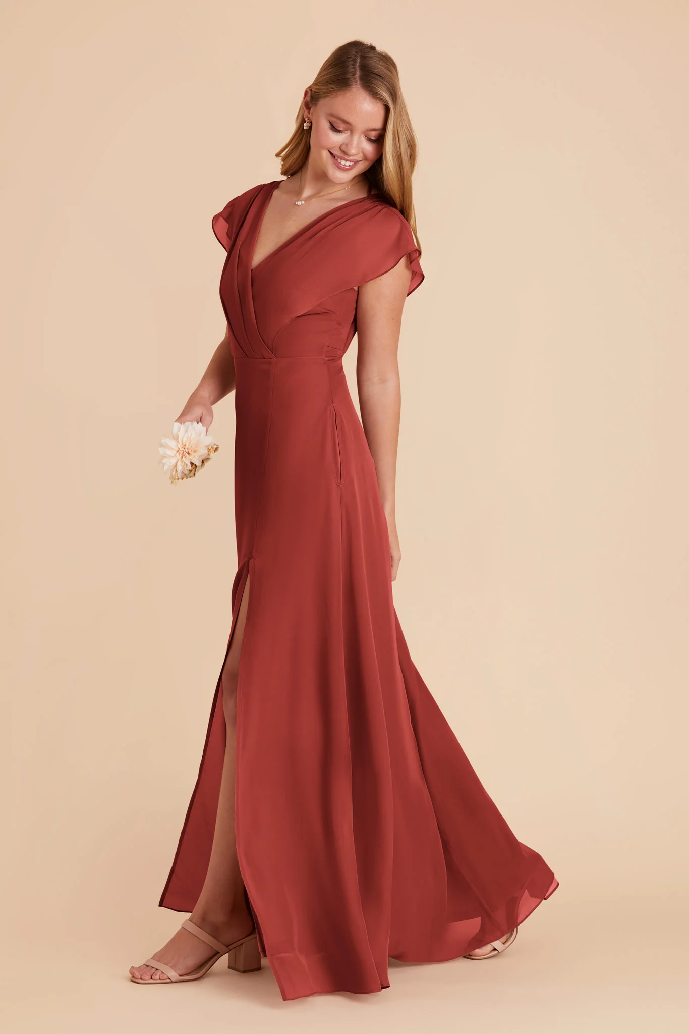 Violet Chiffon Dress - Spice - Image 14